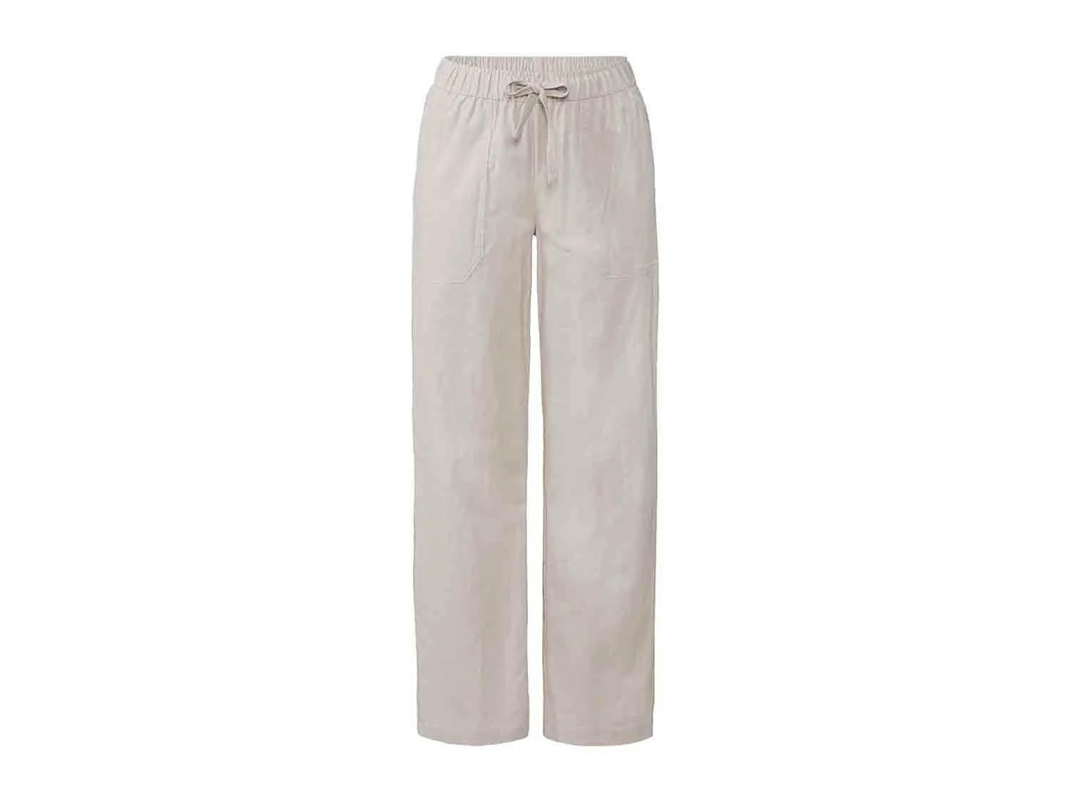 Pantalón de cáñamo con bolsillo frontal para mujer