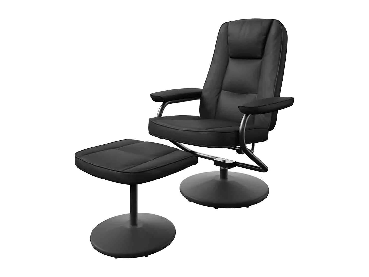 Sillón tumbona con taburete