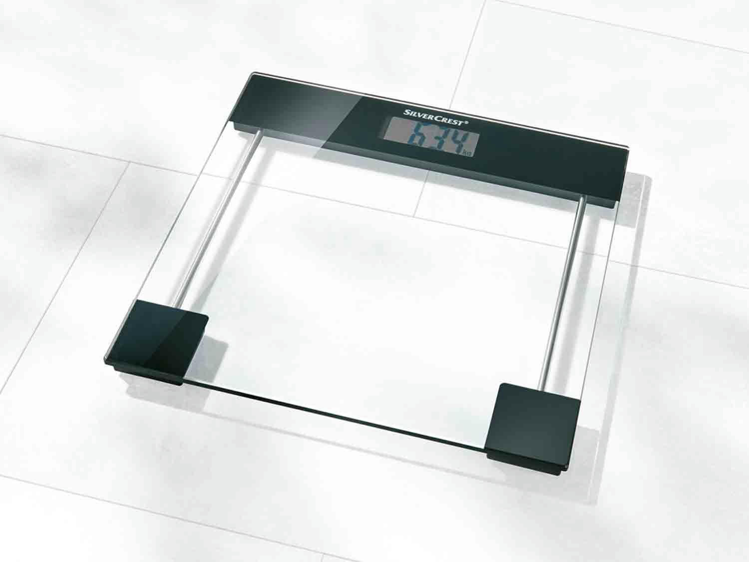 Báscula de vidrio para baño