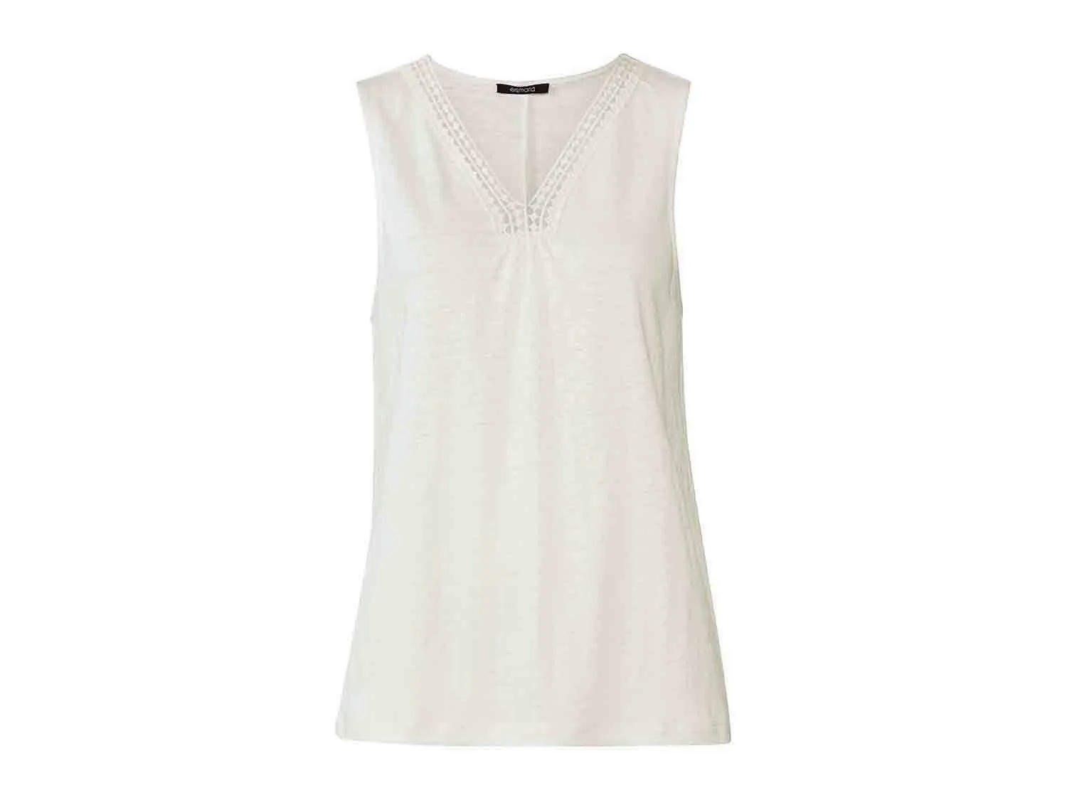 Camiseta de lino blanca para mujer