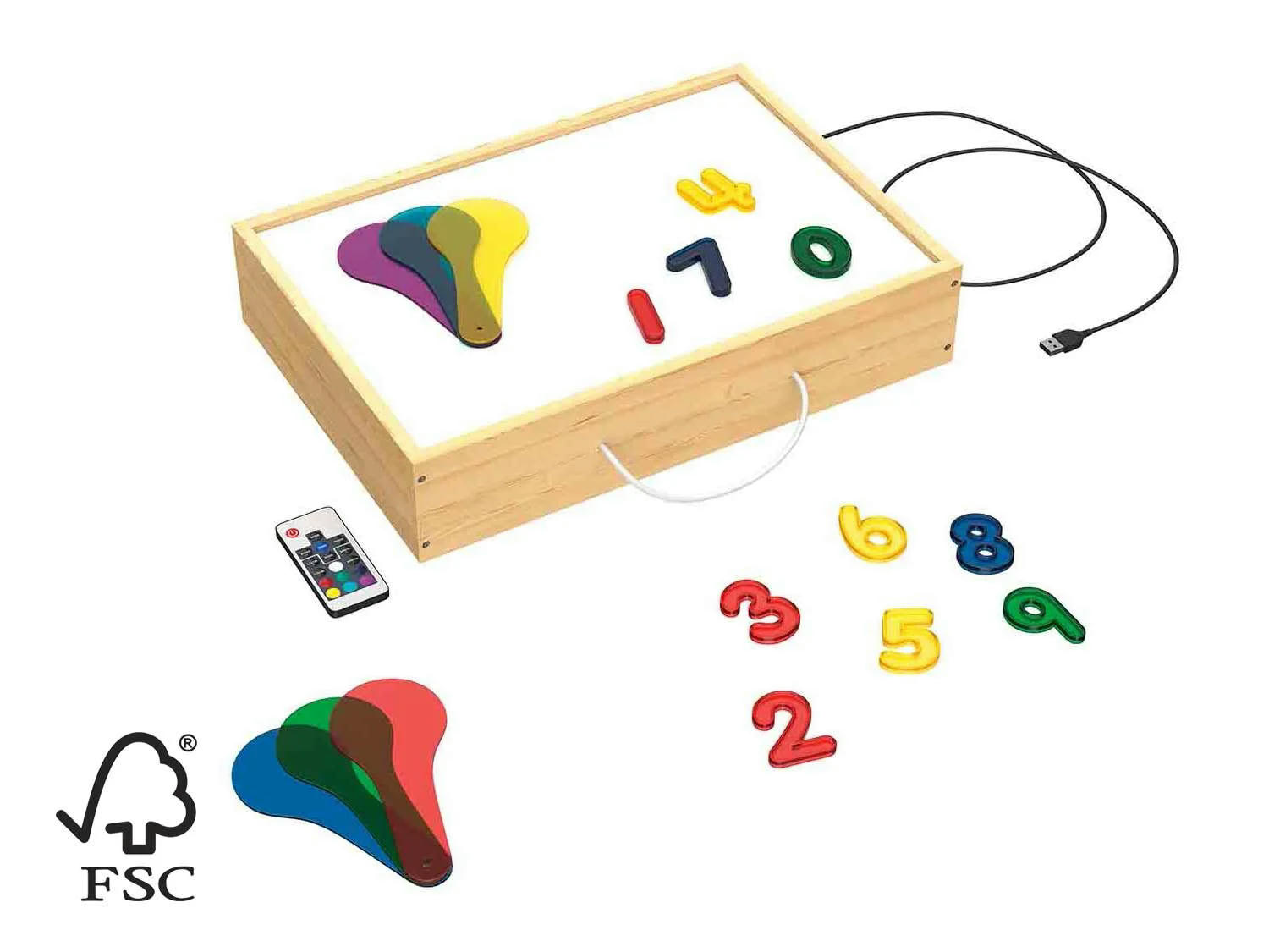 Caja luminosa de madera