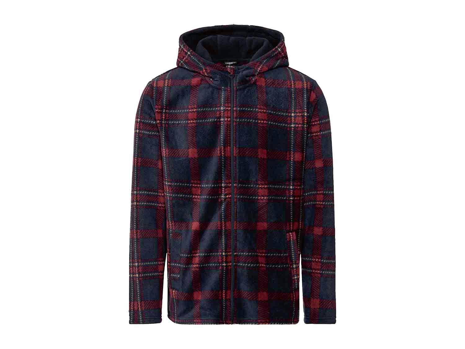 Chaqueta polar con capucha para hombre