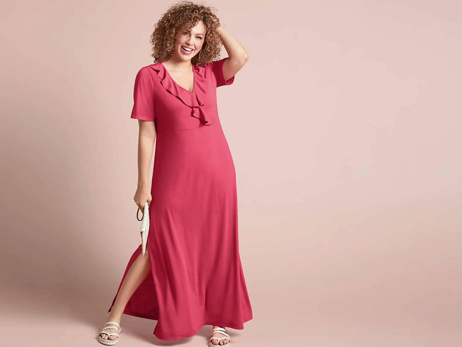 Vestido largo con mangas