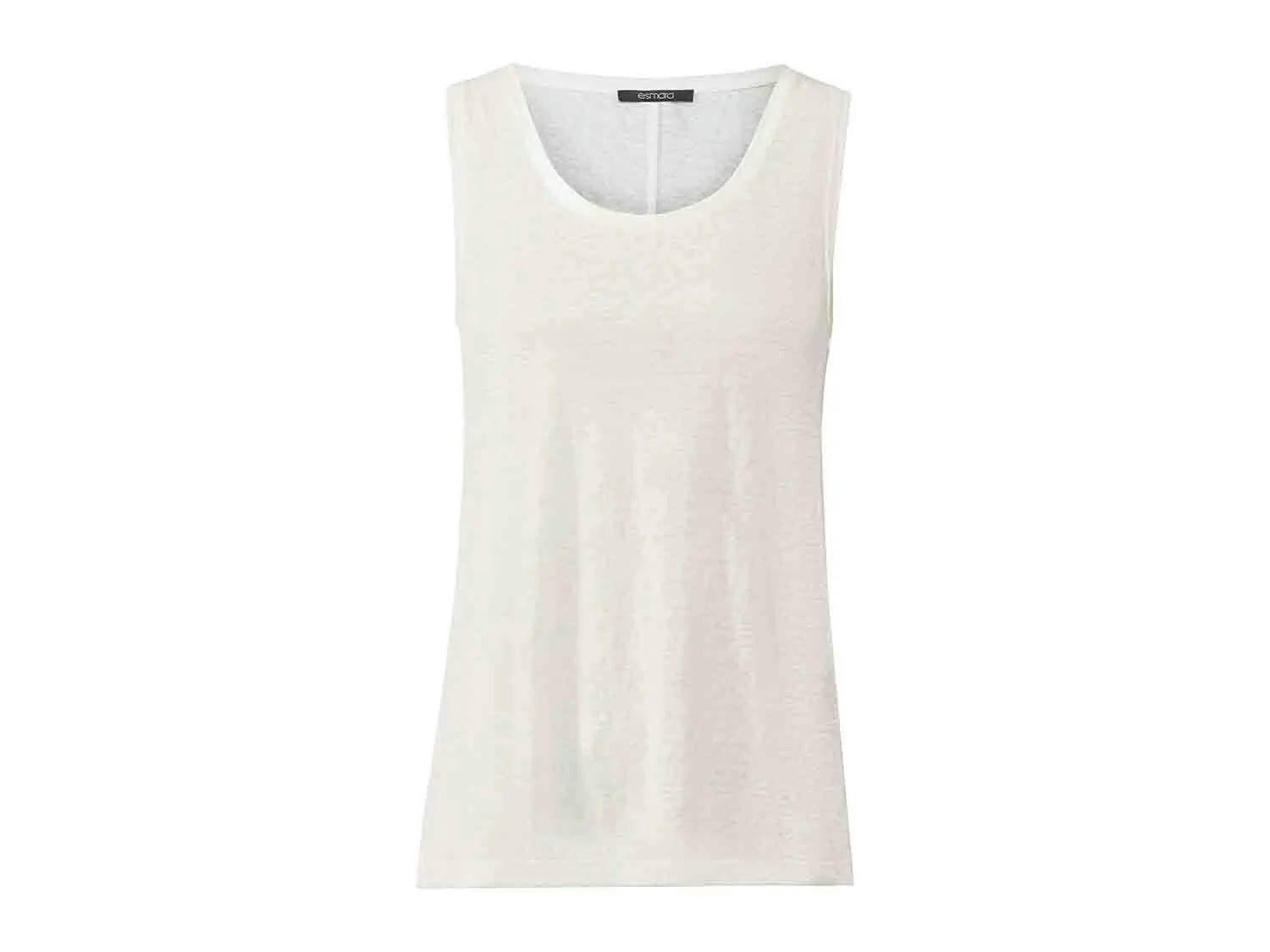 Camiseta sin mangas con cuello redondo para mujer