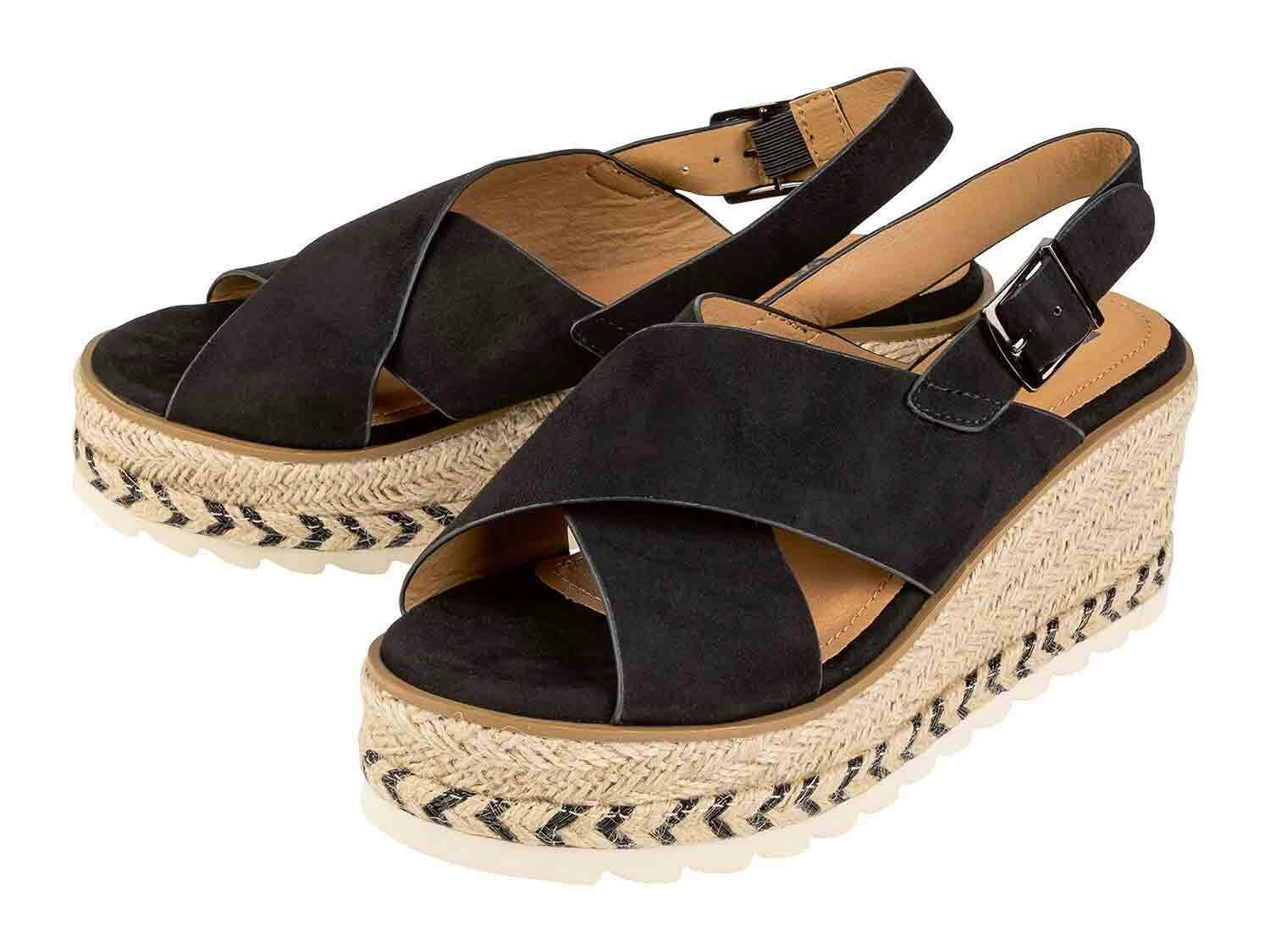 Refresh Sandalias cruzadas de cuña para mujer