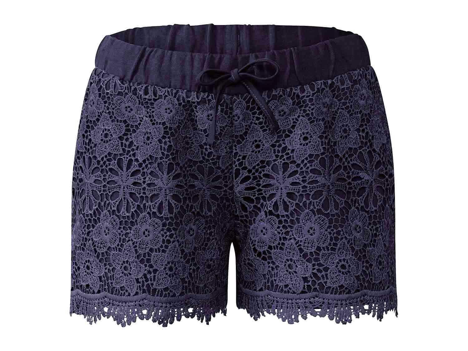 Pantalón corto con encaje para mujer
