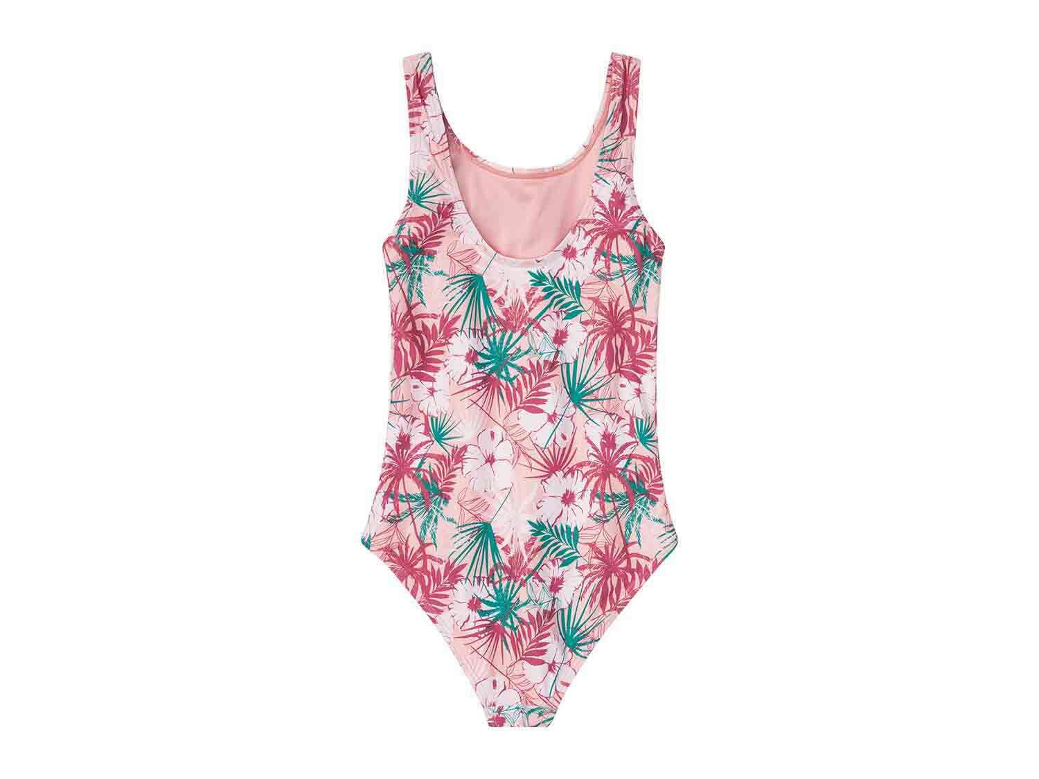 Bañador júnior rosa estampado