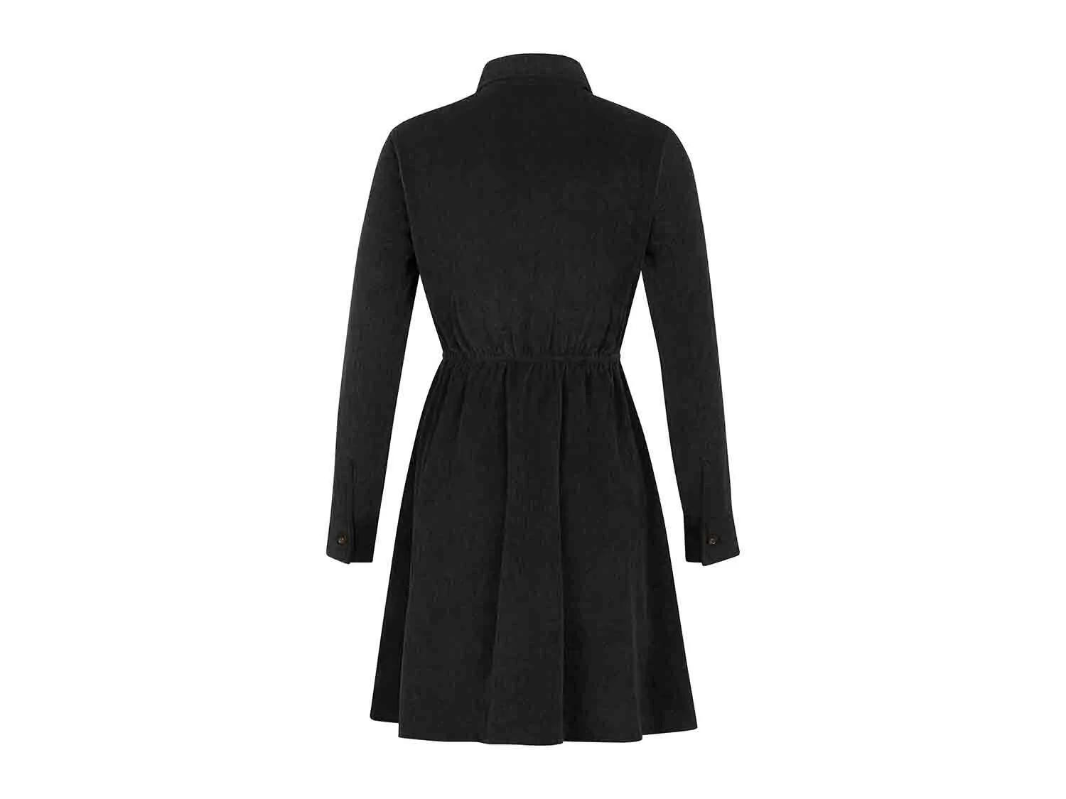 Vestido de pana con cintura elástica para mujer