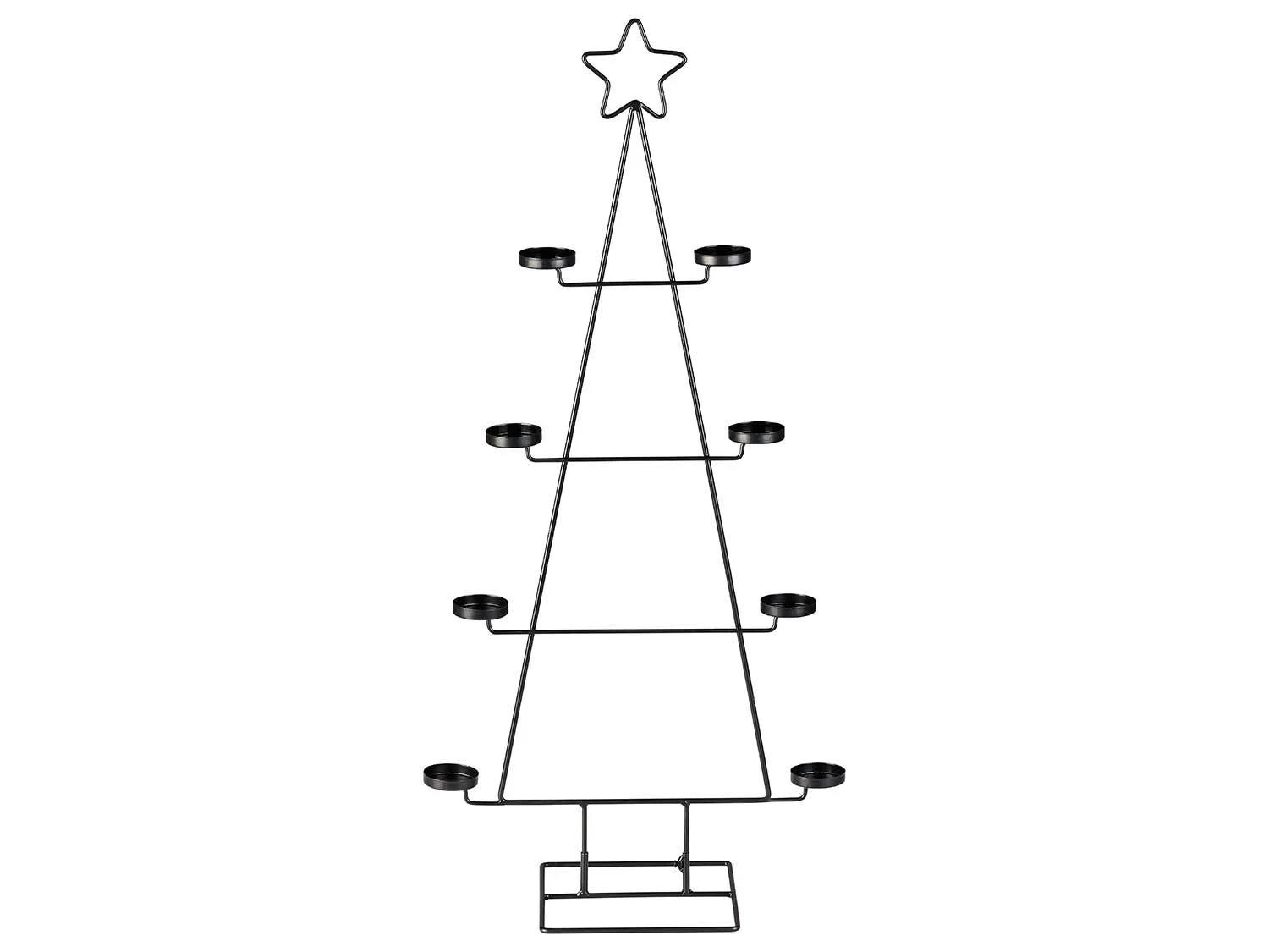Portavelas de metal navideño