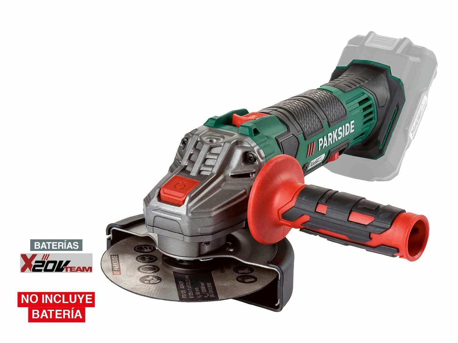 Amoladora angular recargable 20V