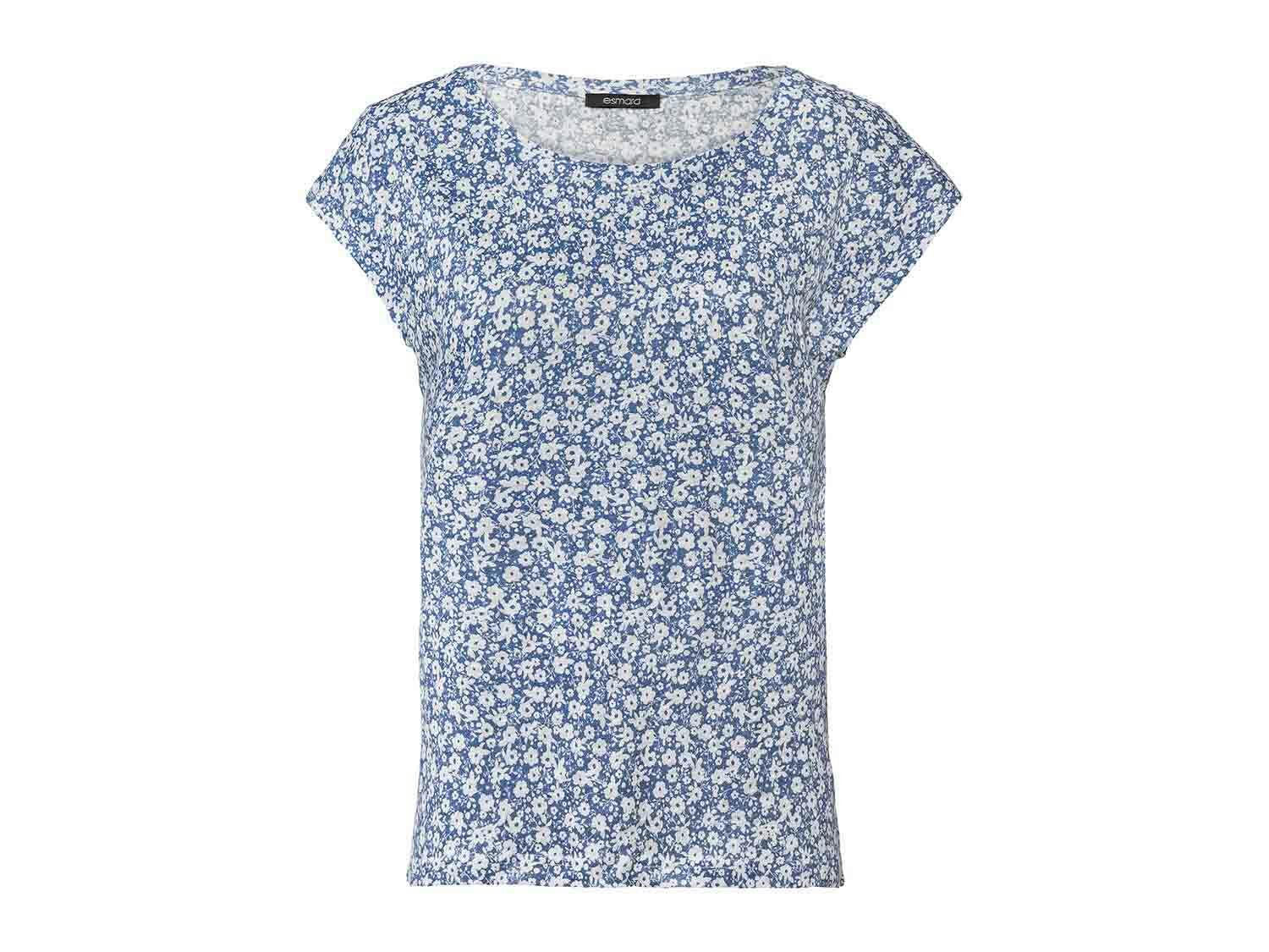 Camiseta de lino con estampado para mujer