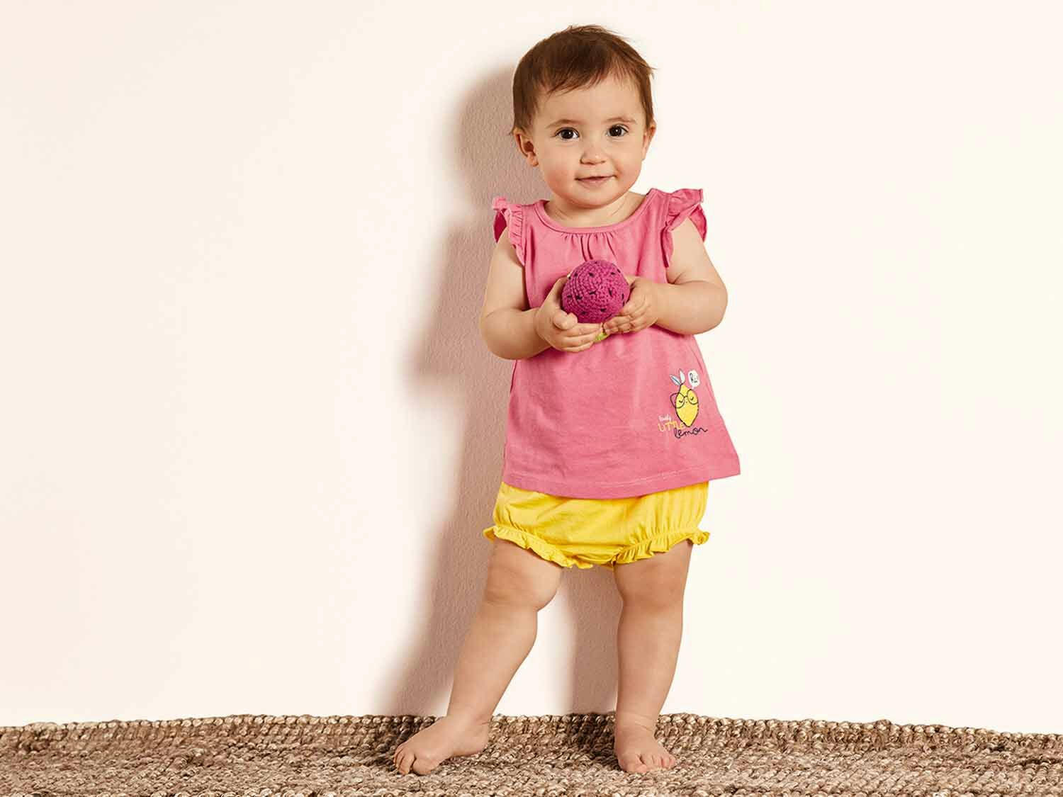 Conjunto de verano con botón para bebé