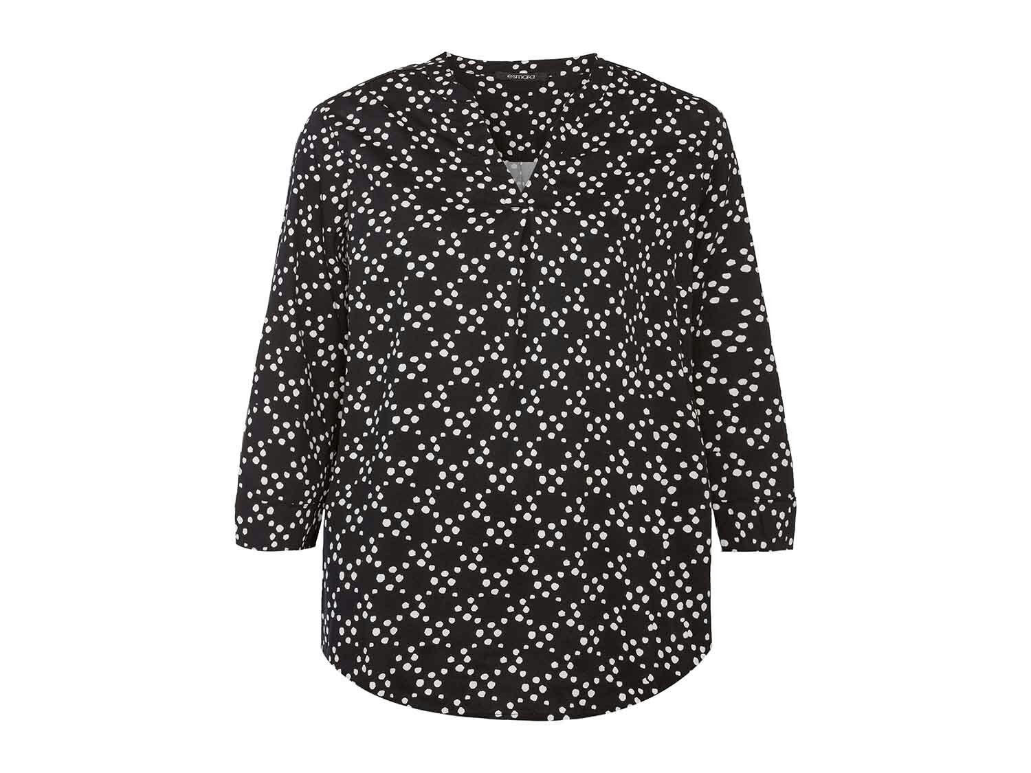 Blusa con cuello de diseño para mujer tallas grandes