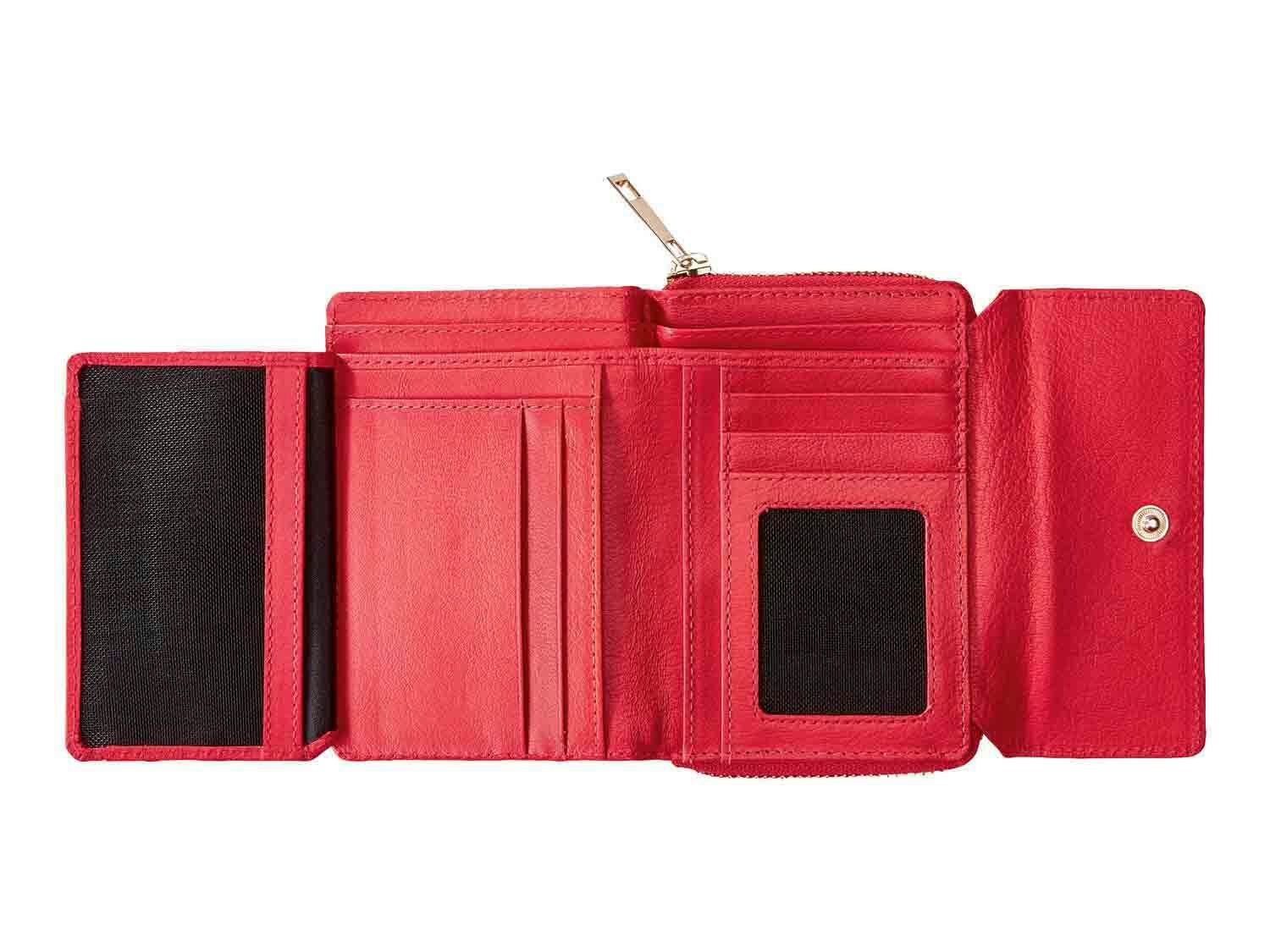 Cartera de cuero roja