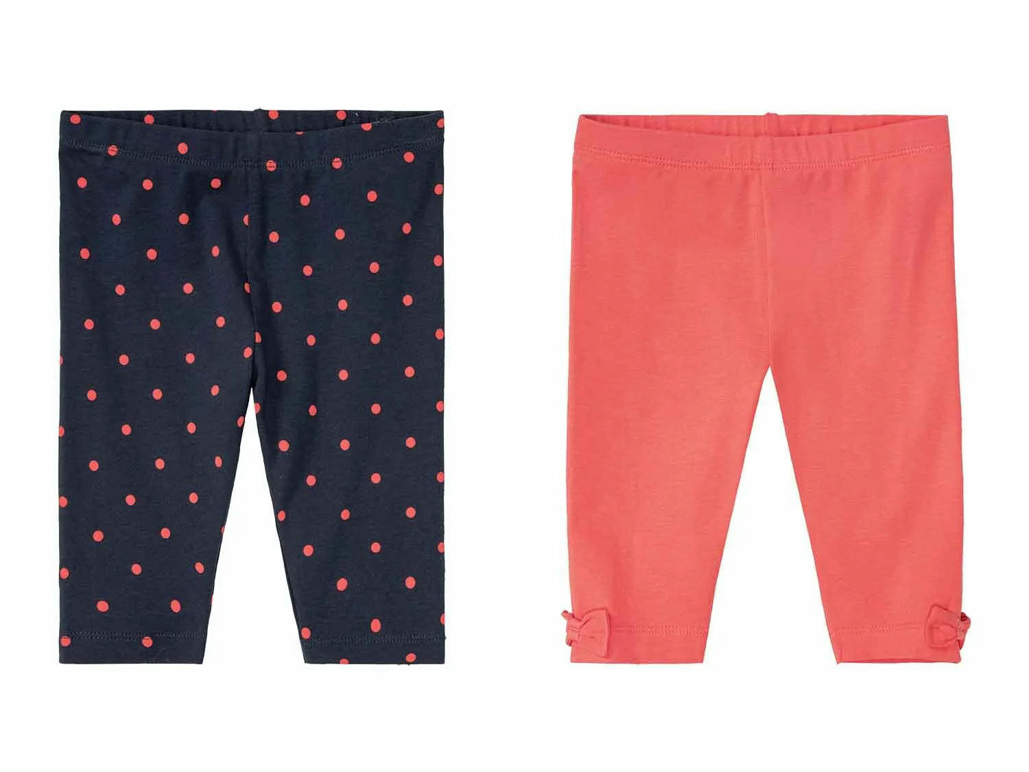 Leggings cortos infantiles pack 2