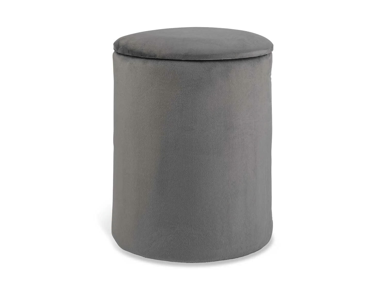 Taburete con almacenaje gris