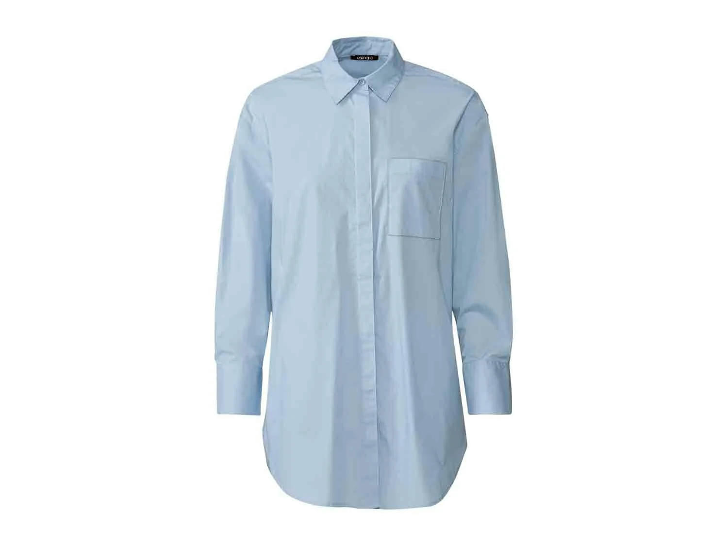 Blusa larga azul para mujer