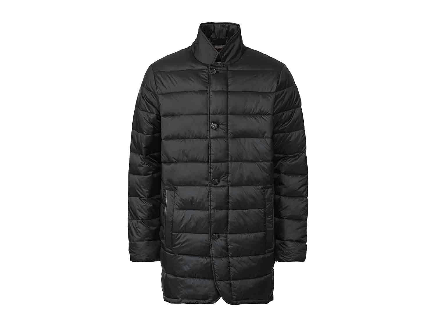 Chaqueta ligera larga negra para hombre