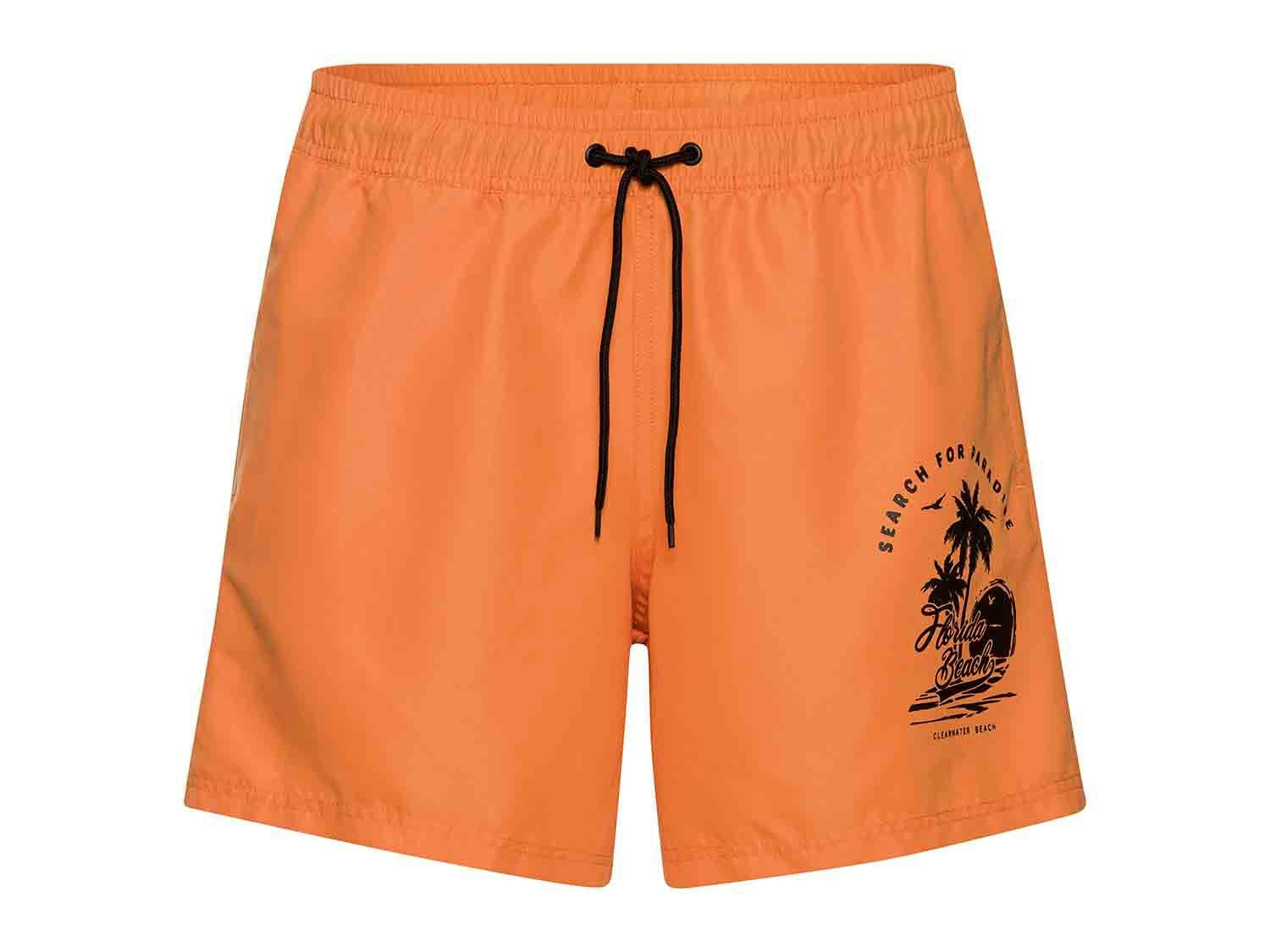 Bañador bóxer para hombre naranja/ estampado