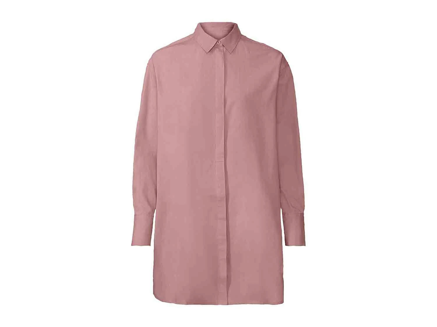 Blusa larga rosa para mujer