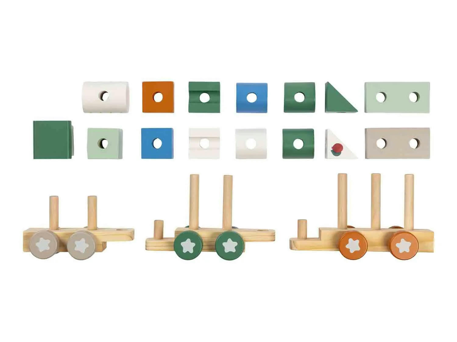 Tren con circuito de madera