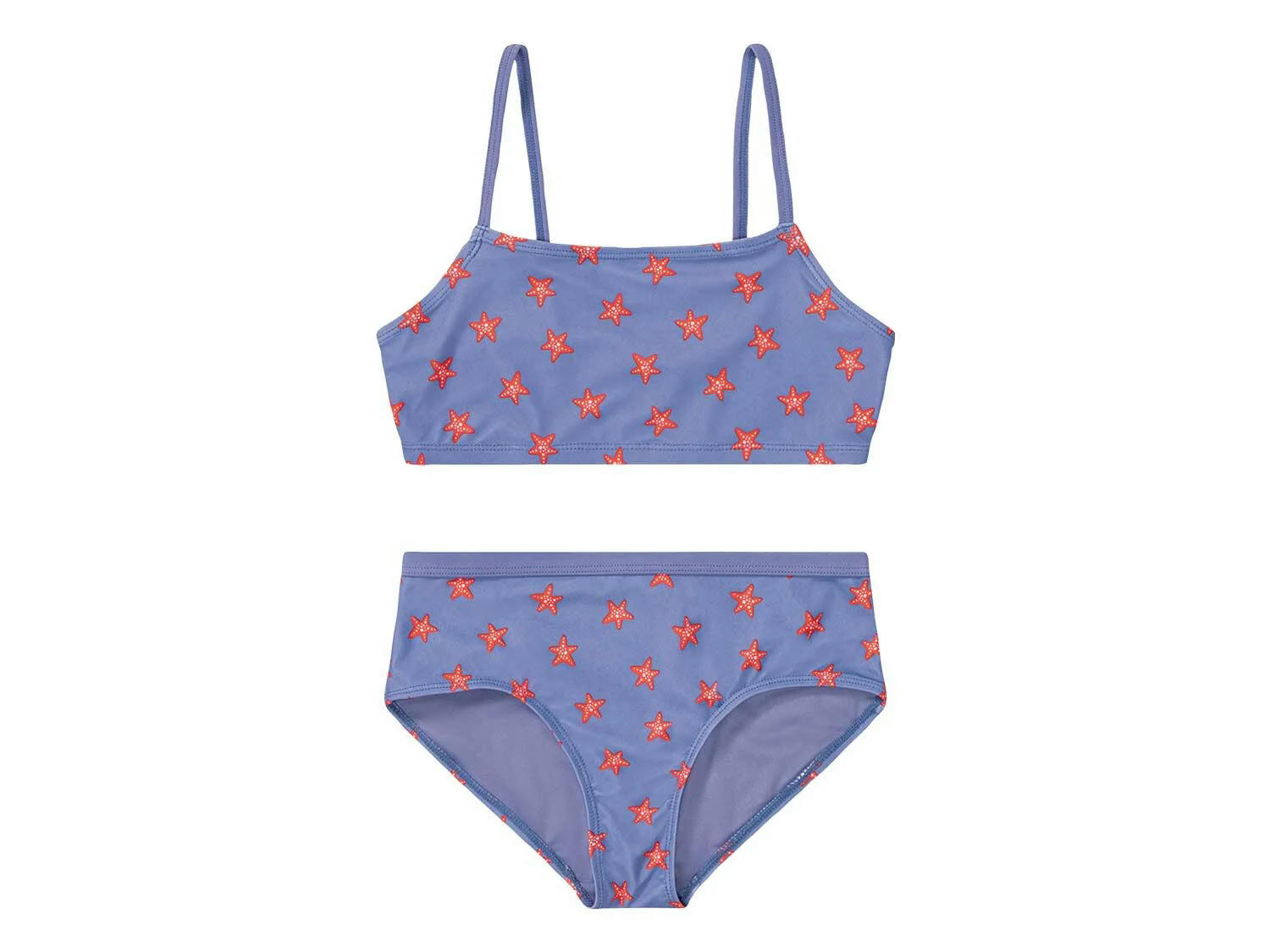 Biquini júnior azul con estrellas