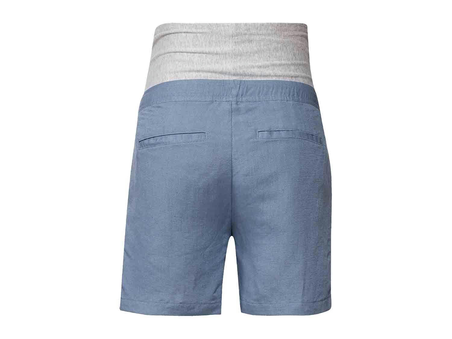 Pantalón corto de lino premamá