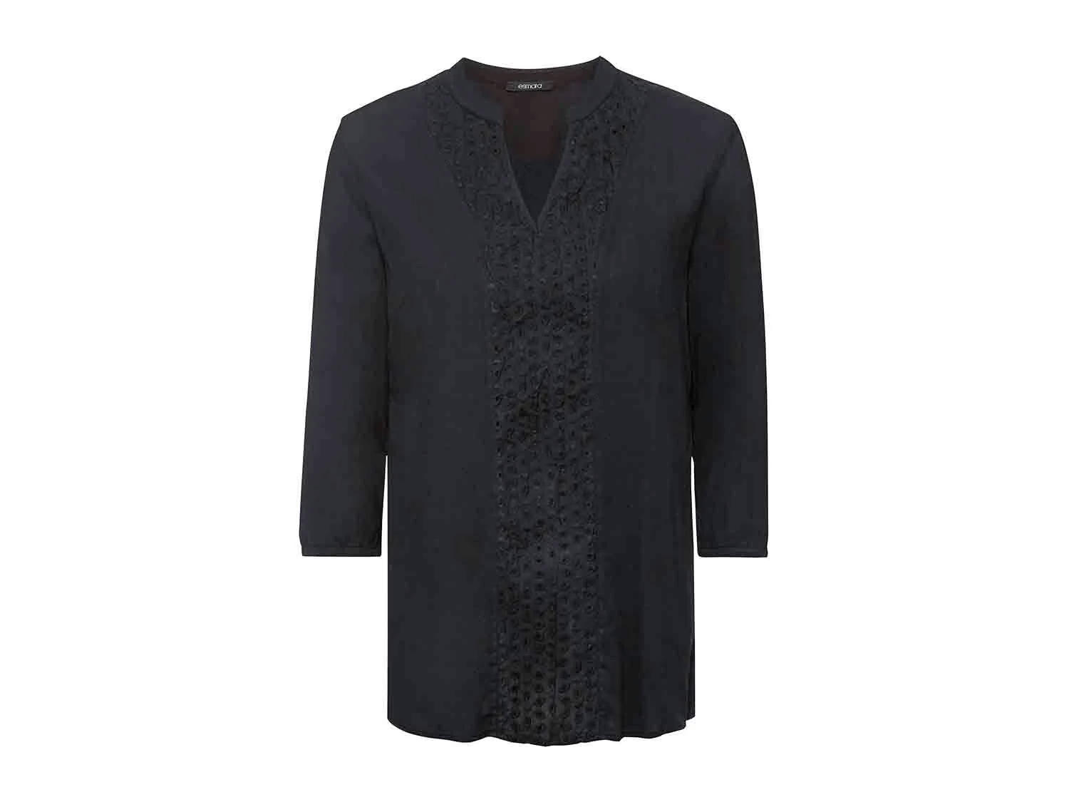 Blusa con cuello túnica para mujer