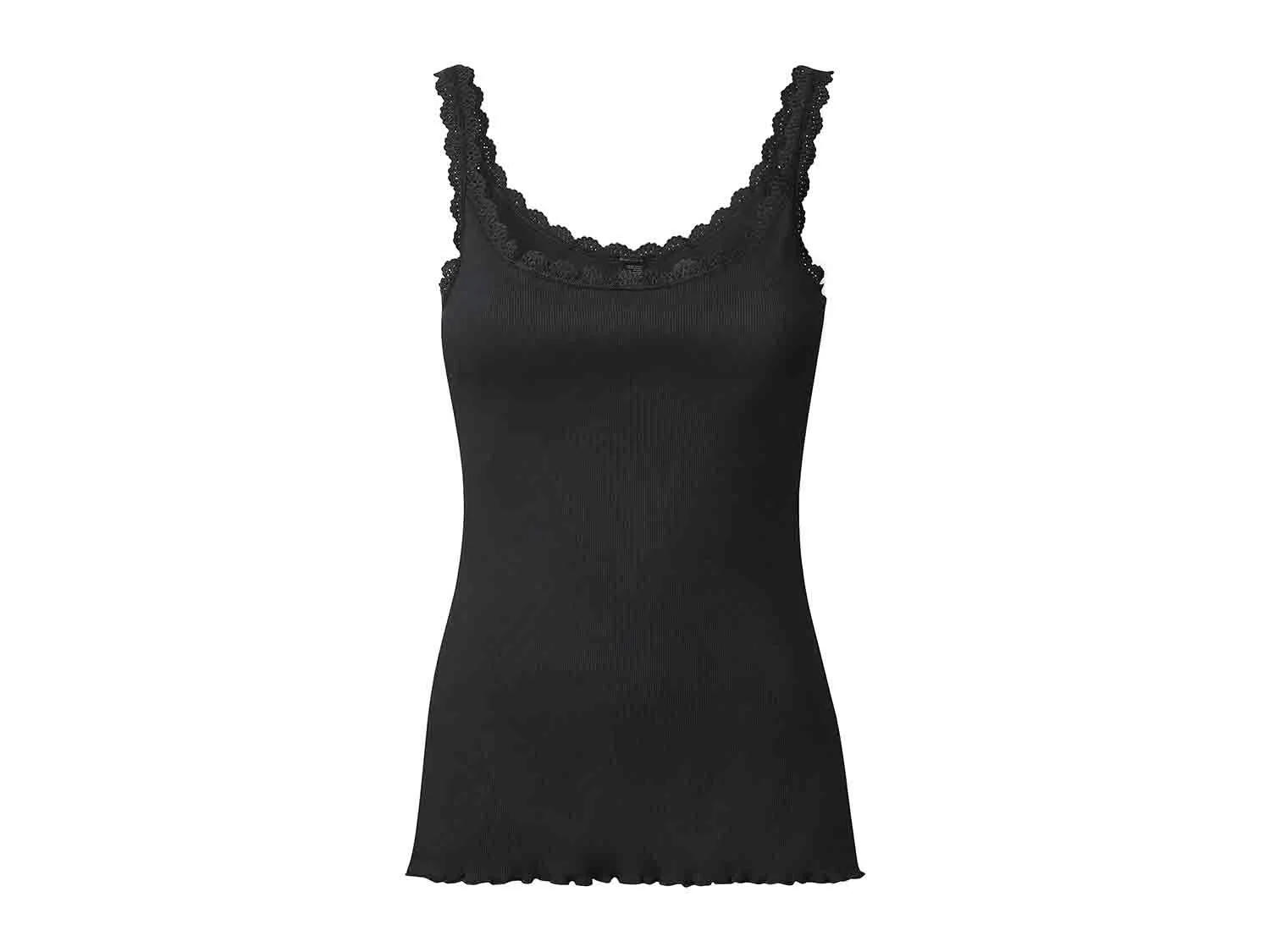 Camiseta de canalé con encaje para mujer pack 3