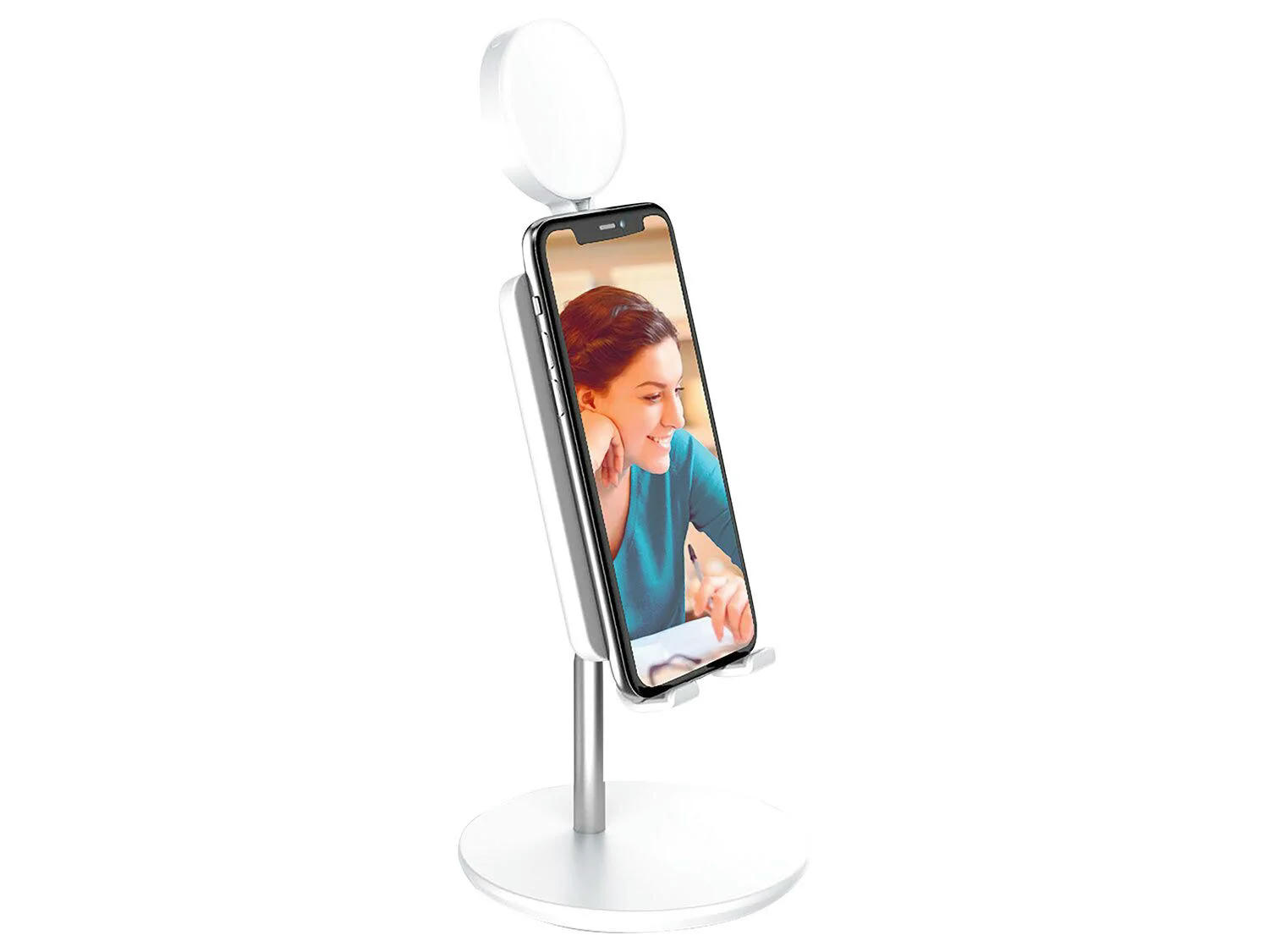 Luz anillo con soporte para móvil