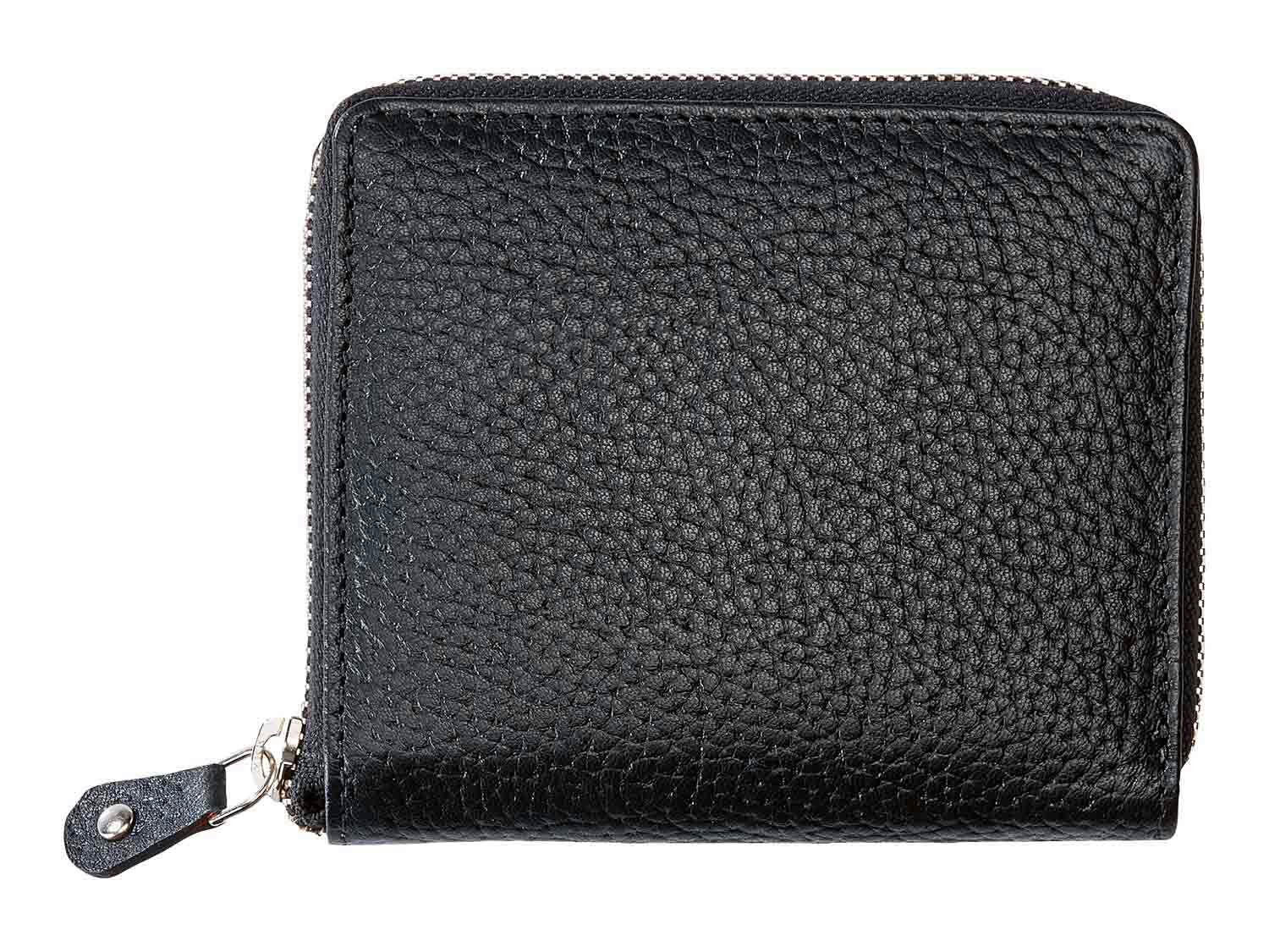Cartera de cuero negra
