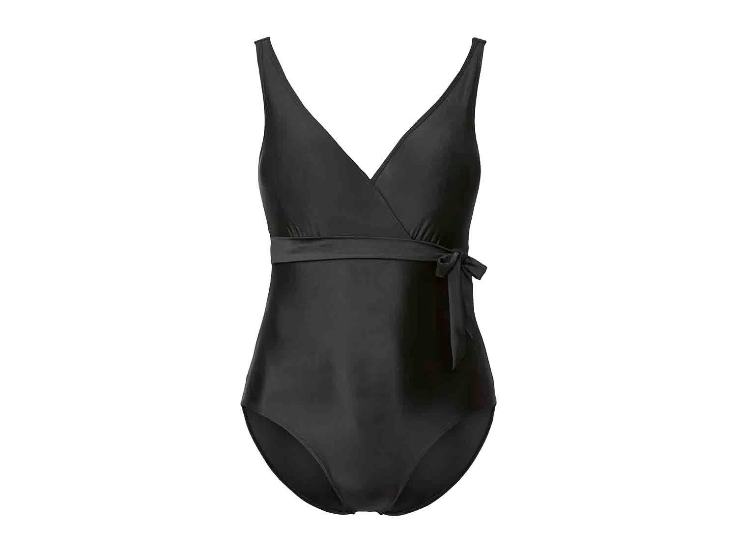 Bañador tallas grandes para mujer negro/ estampado