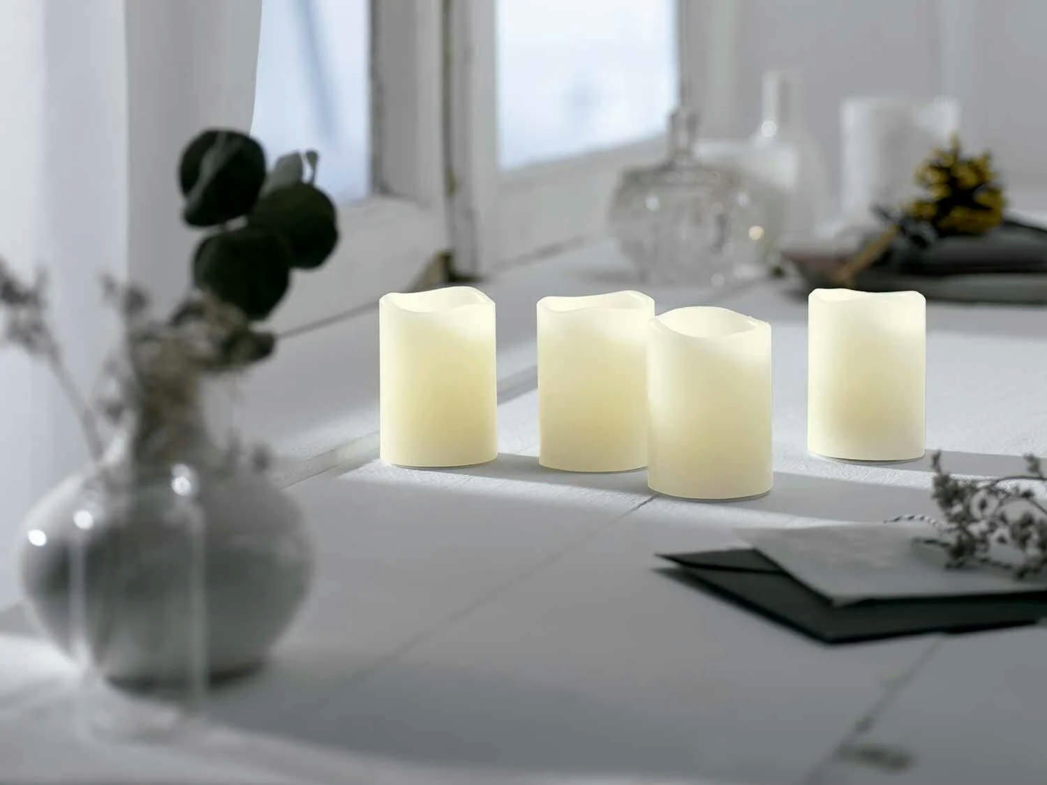 Velas LED de cera pack 4