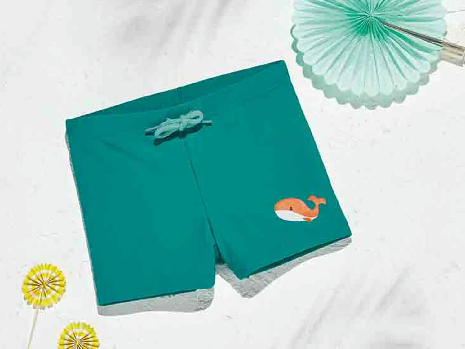 Bañador bóxer infantil verde