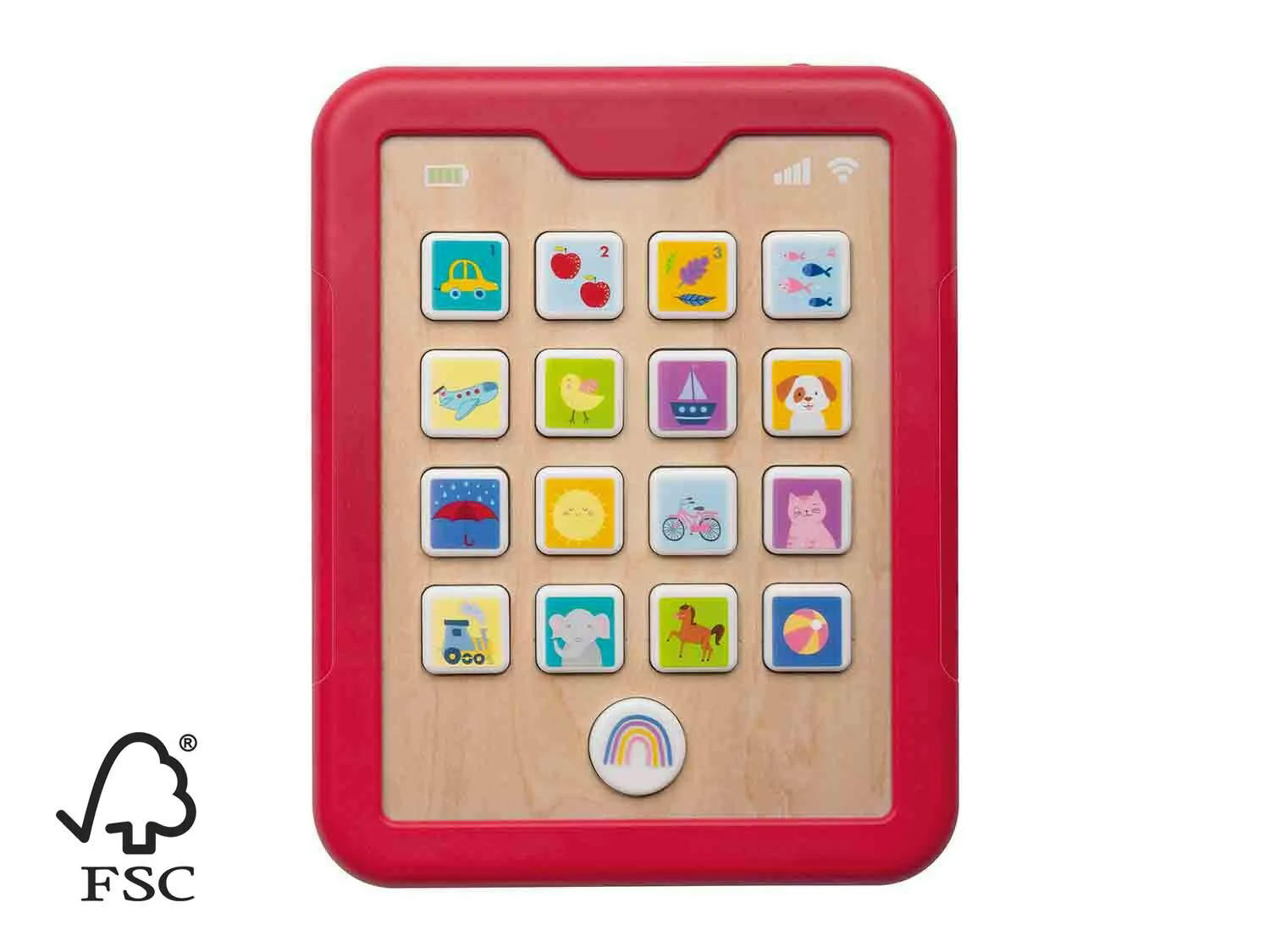 Tablet de aprendizaje de madera
