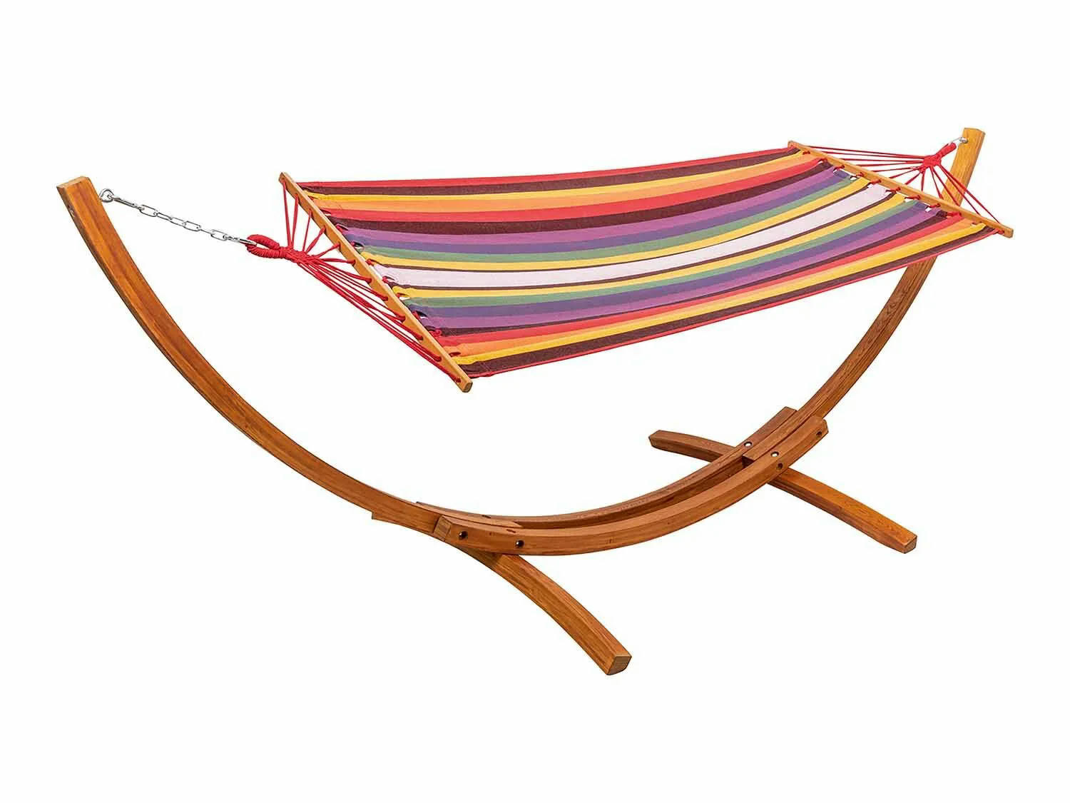 Hamaca con estructura de madera