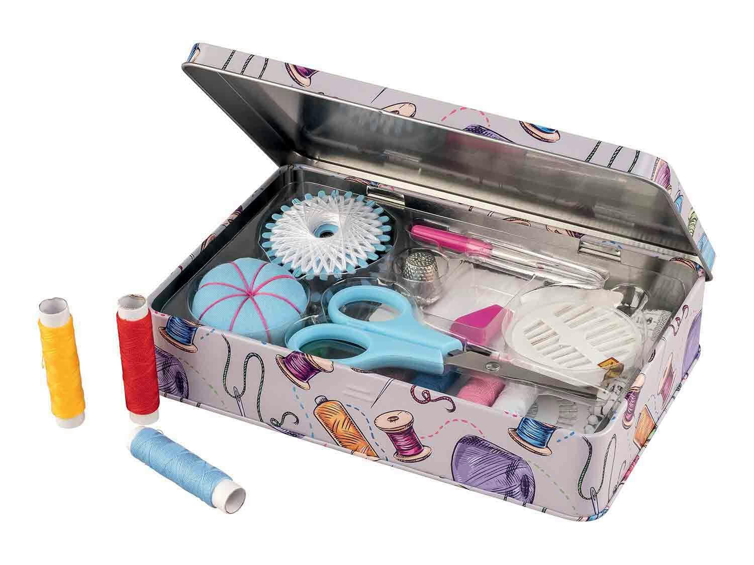 Caja de costura de viaje