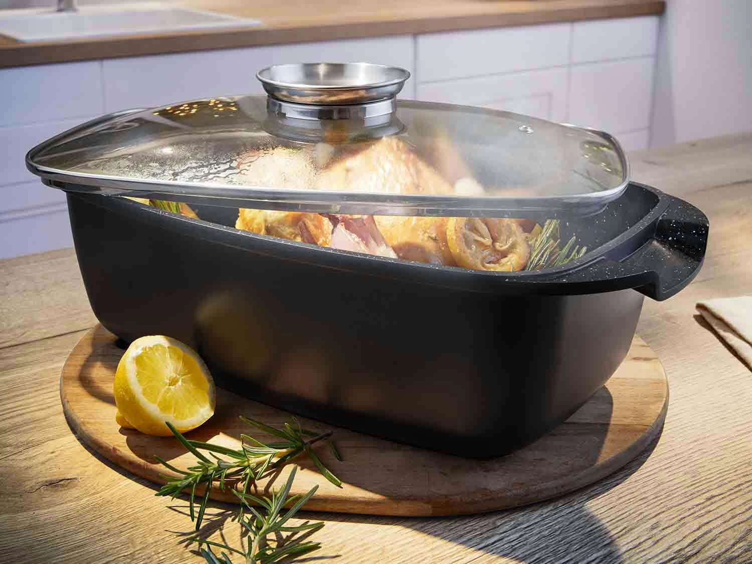 Asador de aluminio fundido