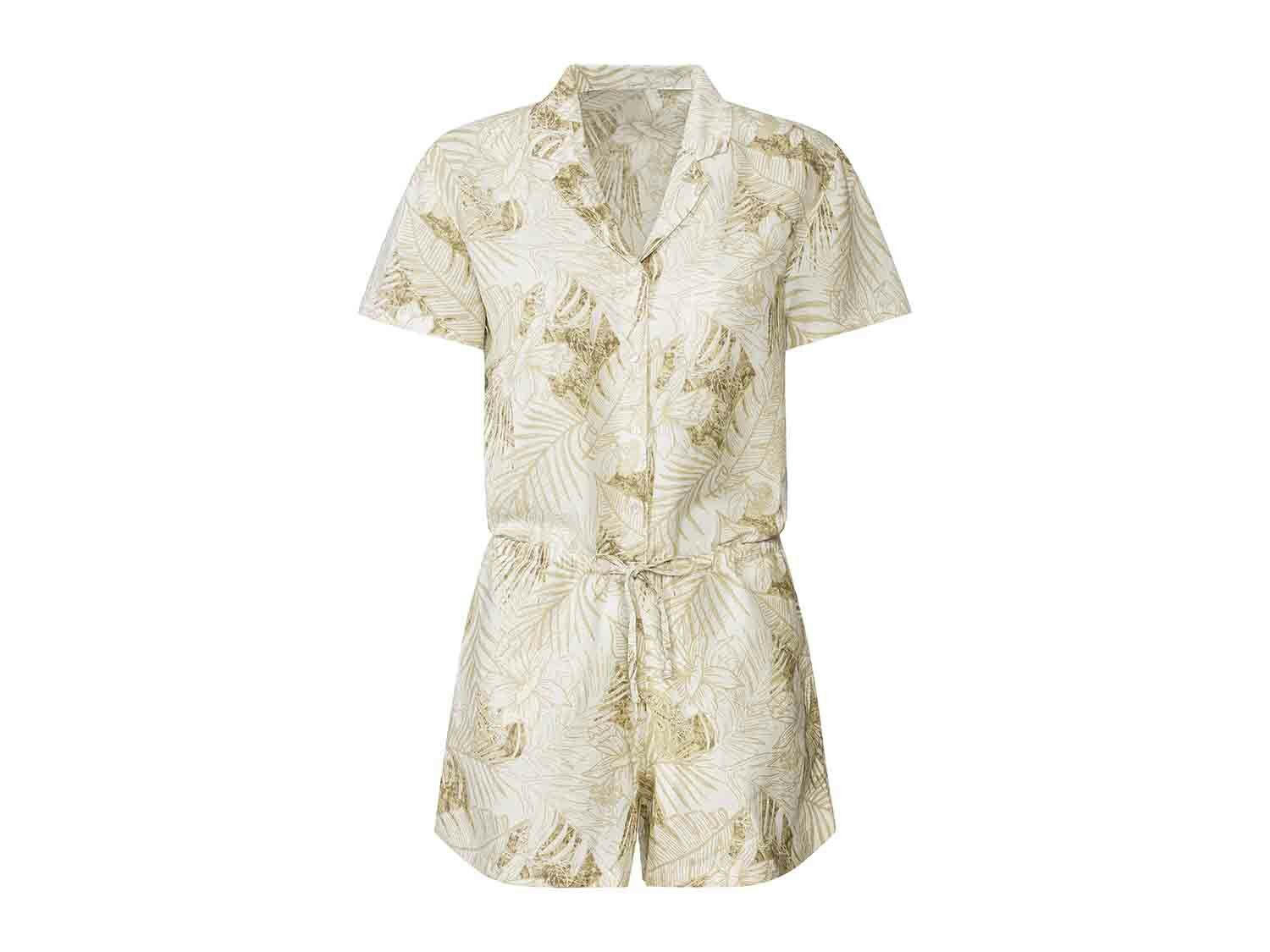 Mono de lino corto para mujer