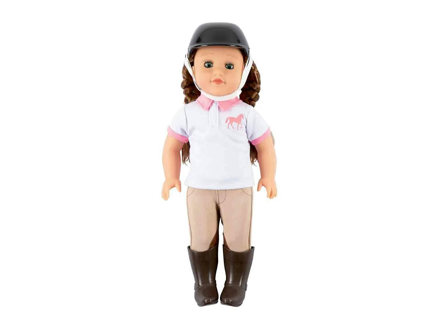 Muñeca con pelo castaño