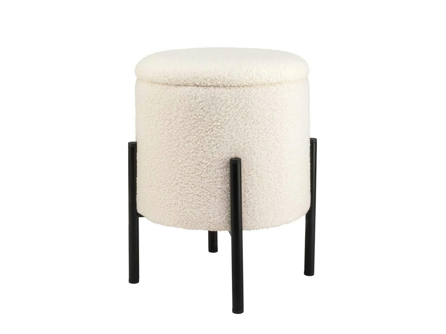 Taburete con almacenaje beige