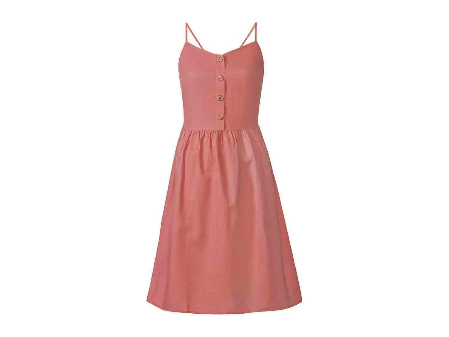Vestido camisero con tiras finas para mujer