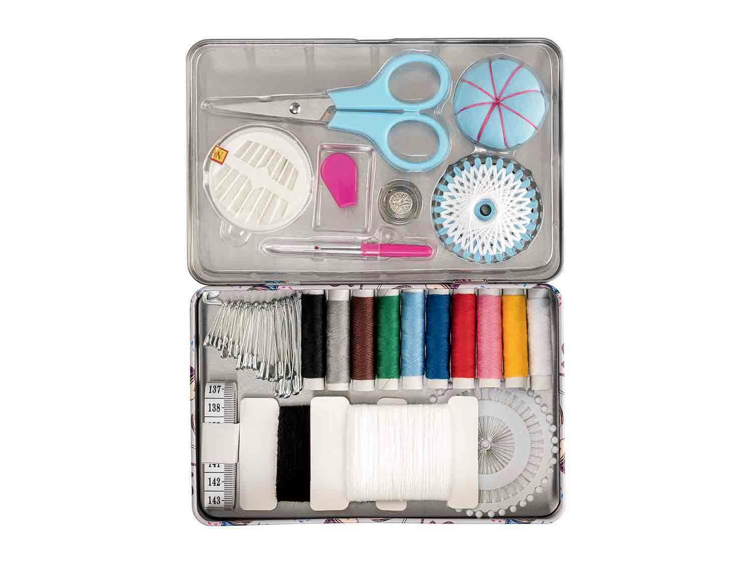 Caja de costura de viaje