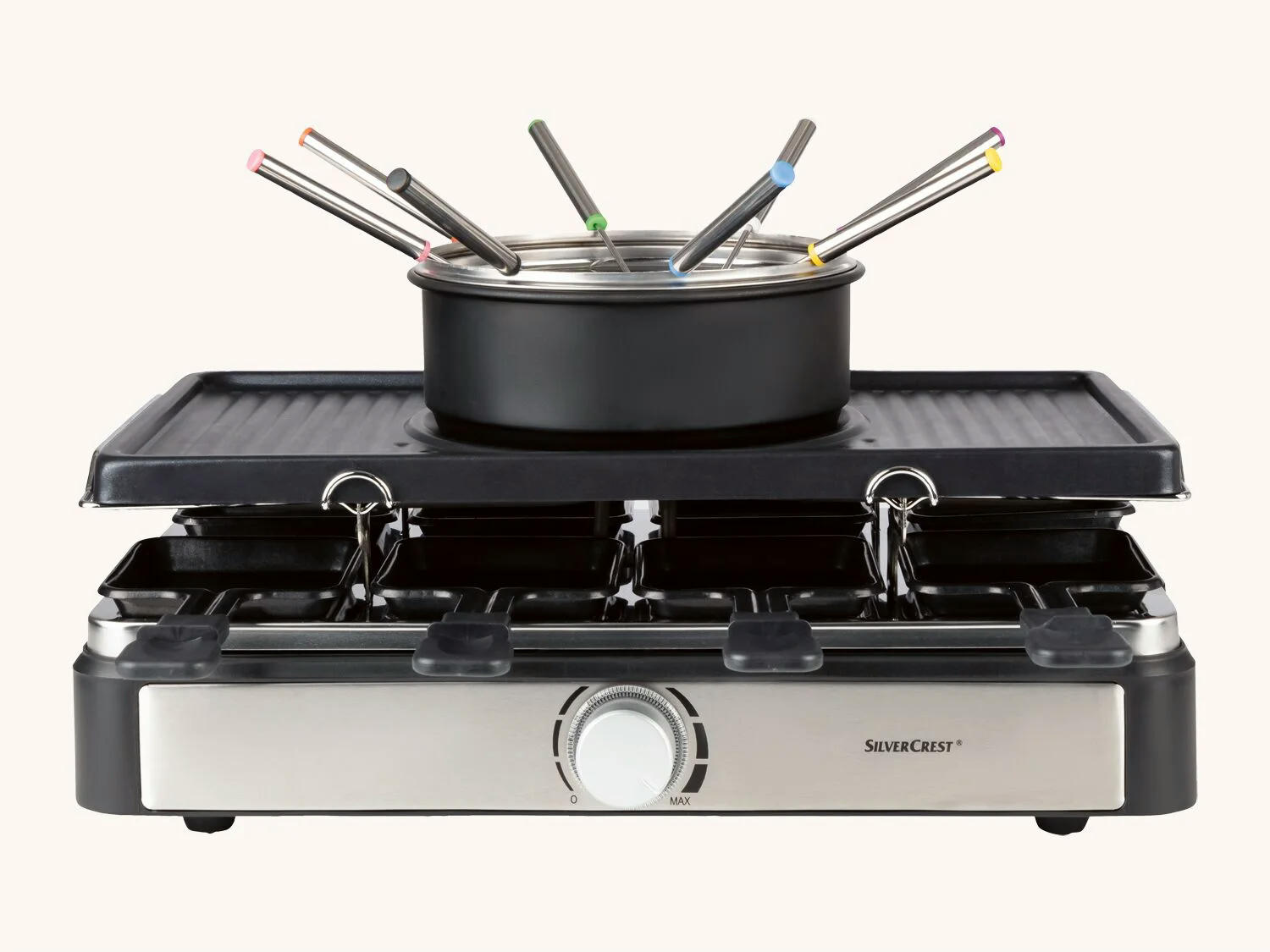 Set de raclette, parrilla y fondue 1400 W