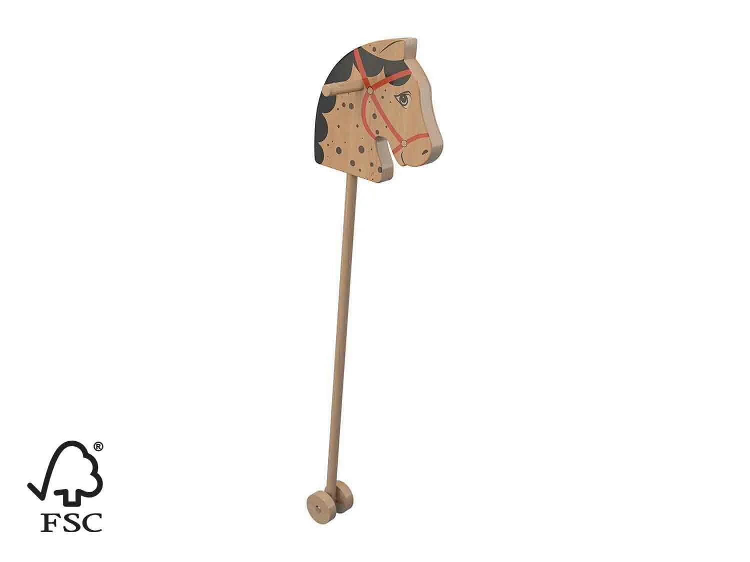 Valla y caballito de madera