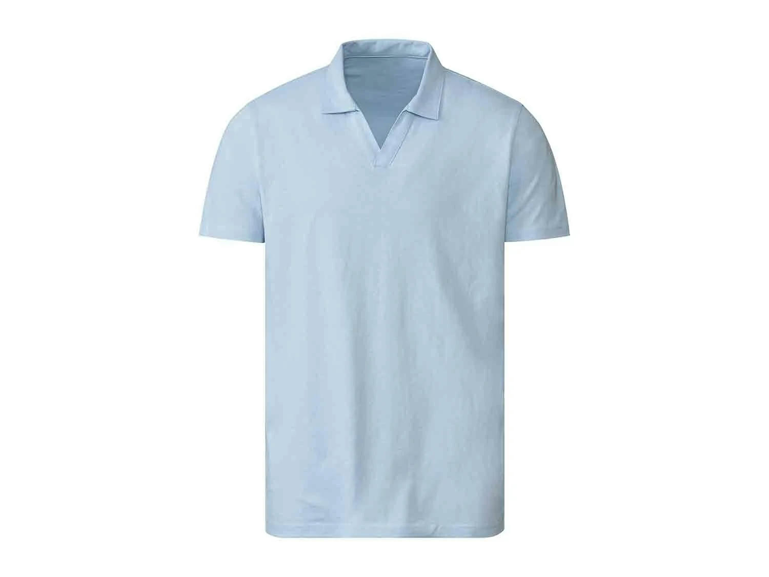 Polo de lino manga corta para hombre