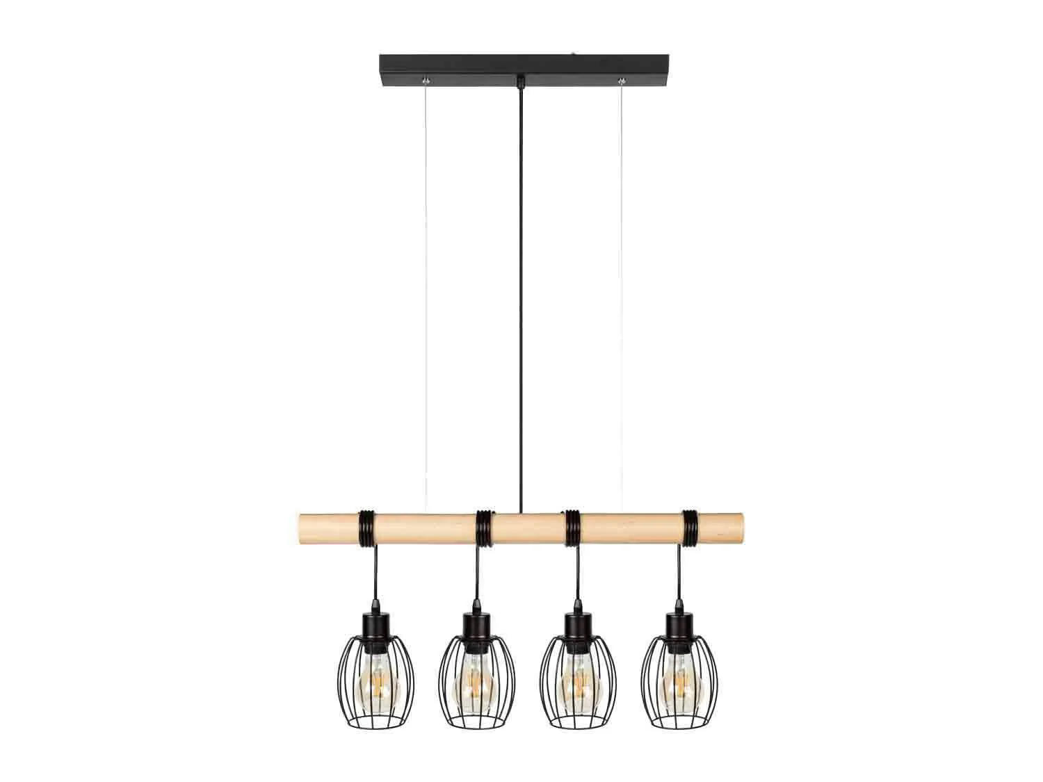 Lámpara LED colgante de madera