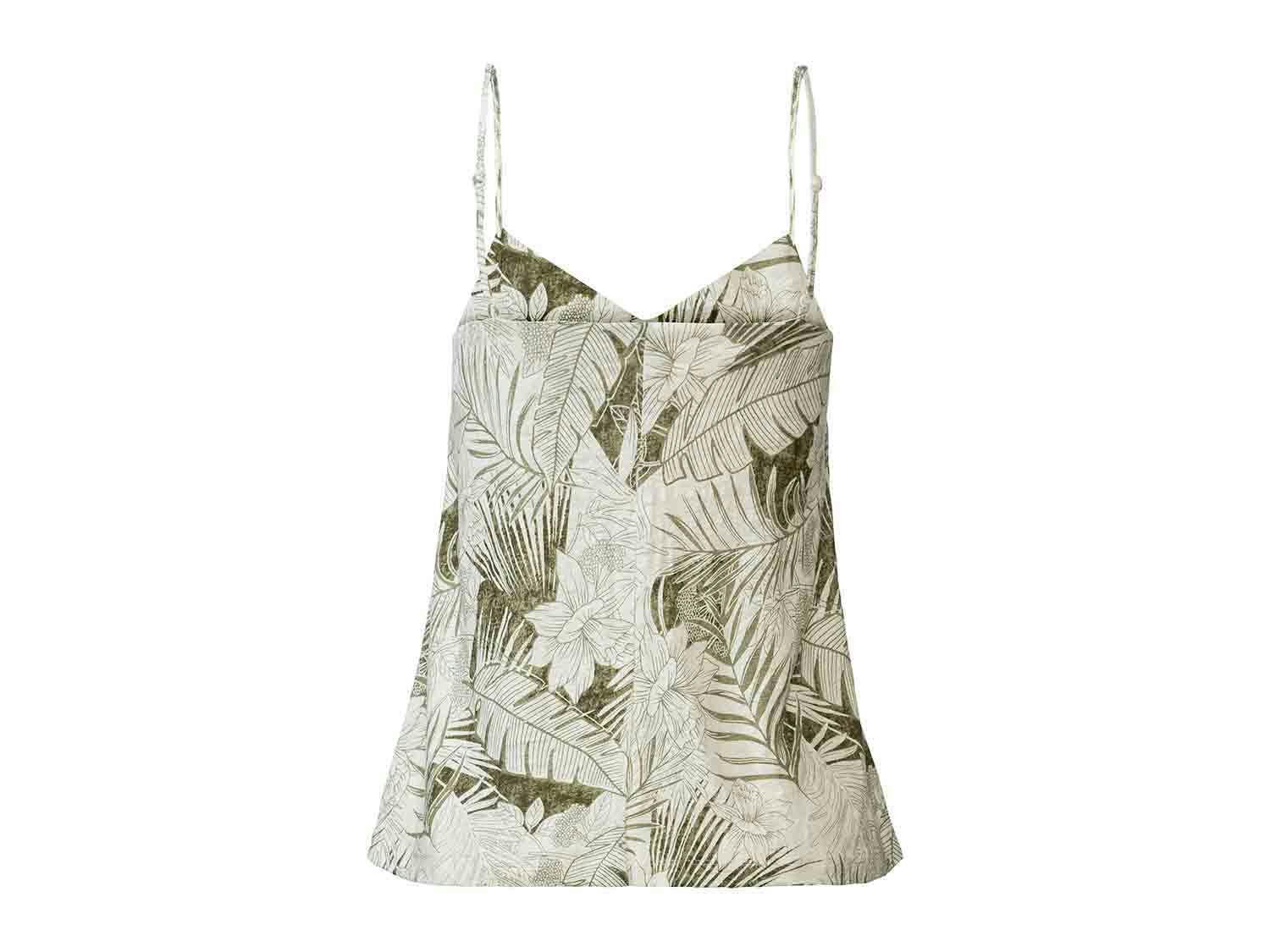 Camiseta de lino de tirantes para mujer