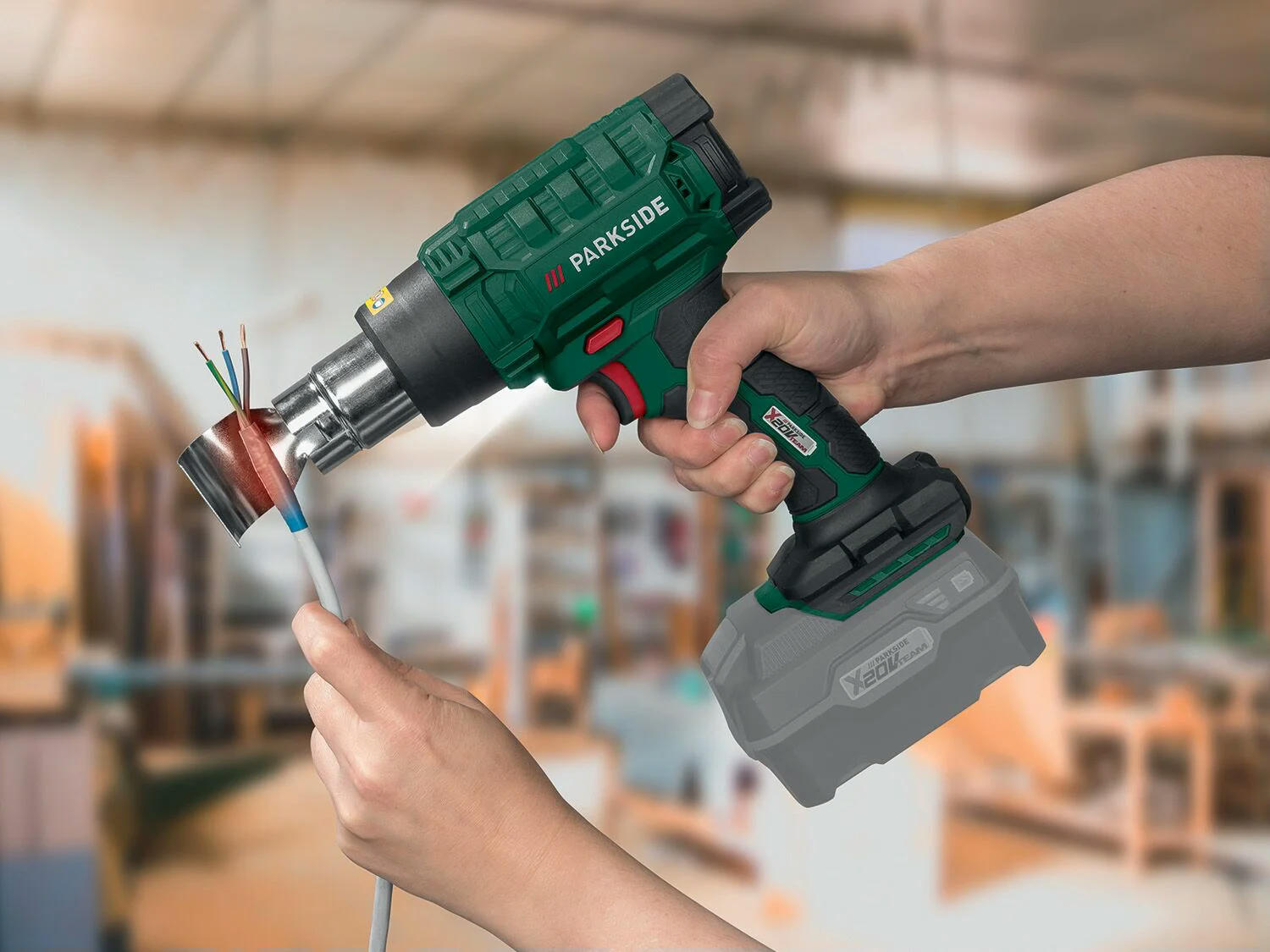 Pistola de aire caliente recargable 20 V
