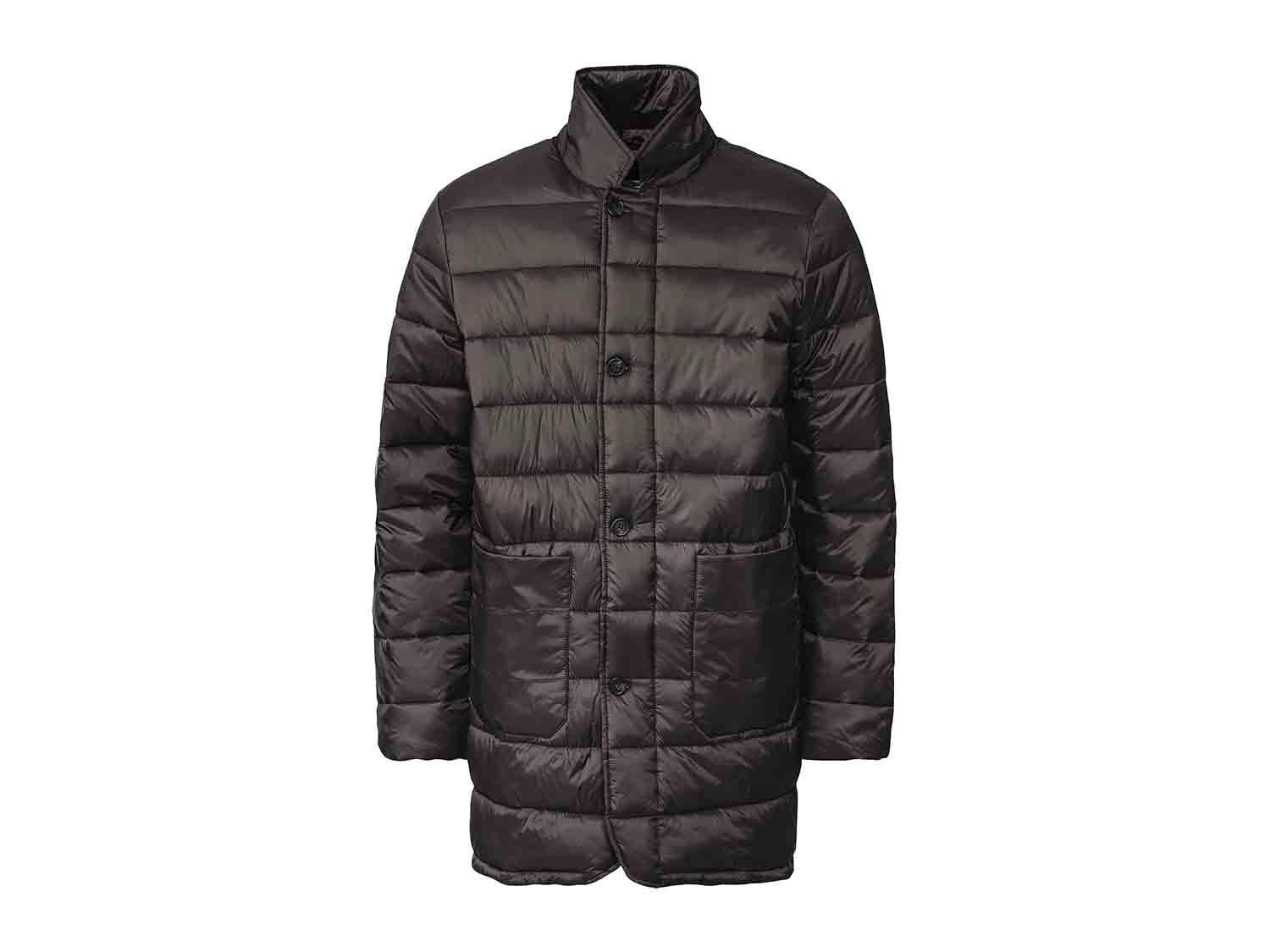 Chaqueta ligera larga negra para hombre